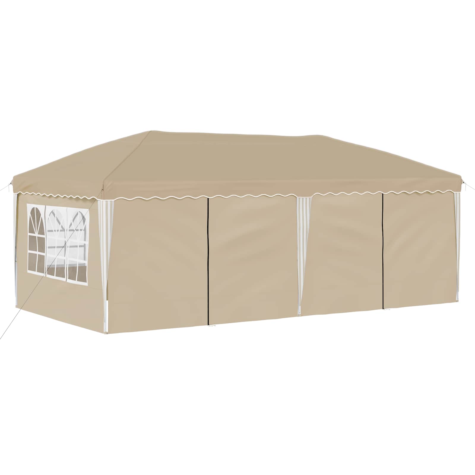 vidaXL Namiot imprezowy rozkładany 575 x 288 x 245 cm kremowy