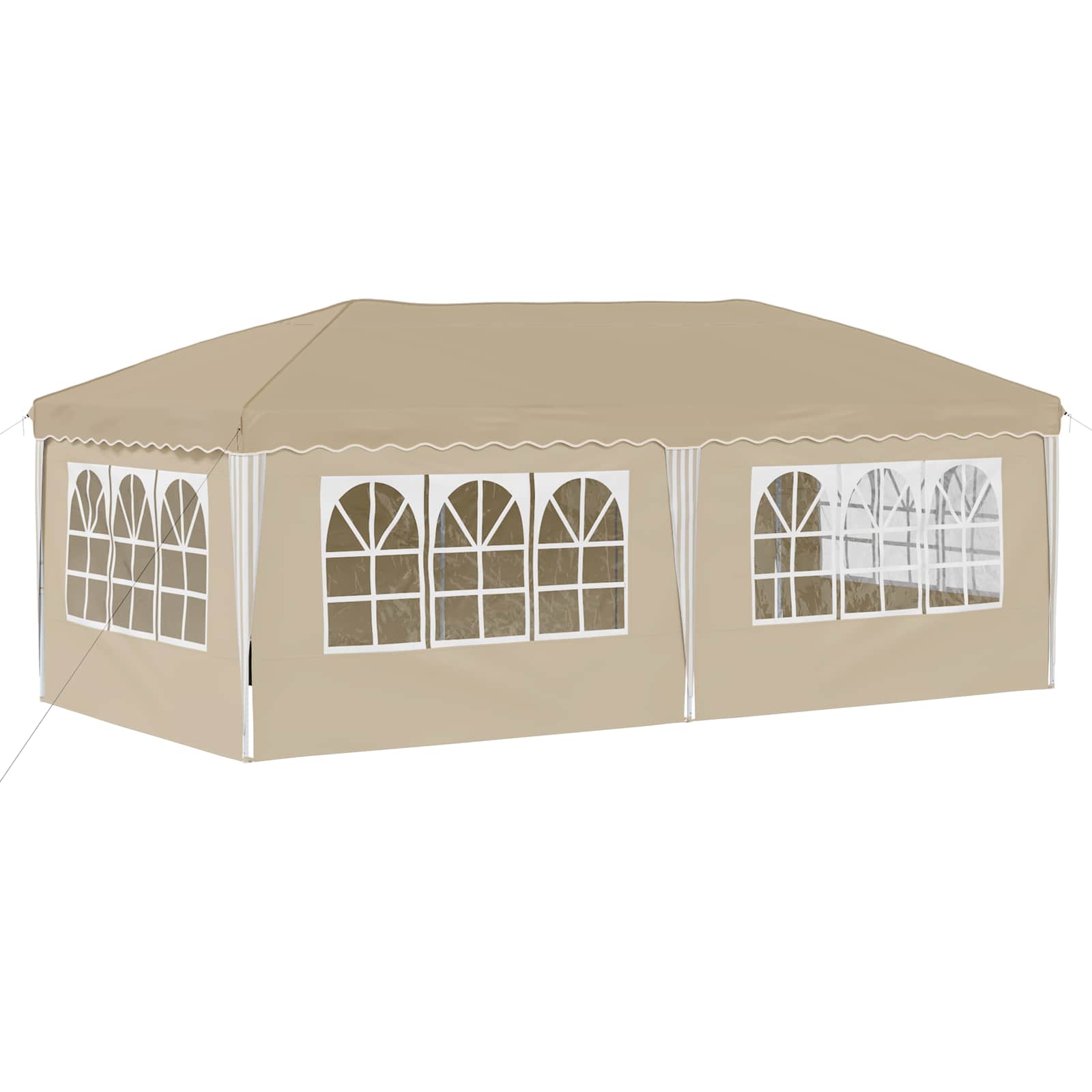 vidaXL Namiot imprezowy rozkładany 575 x 288 x 245 cm kremowy