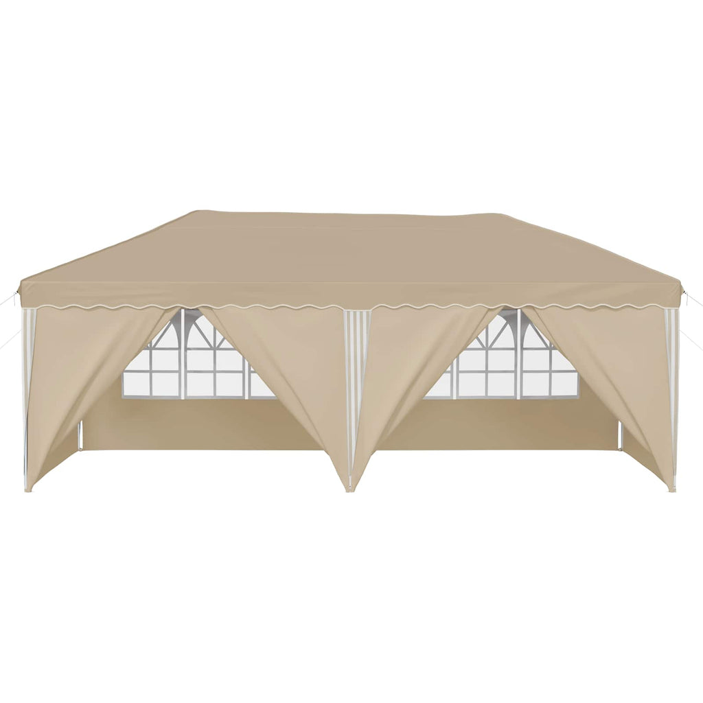 vidaXL Namiot imprezowy rozkładany 575 x 288 x 245 cm kremowy