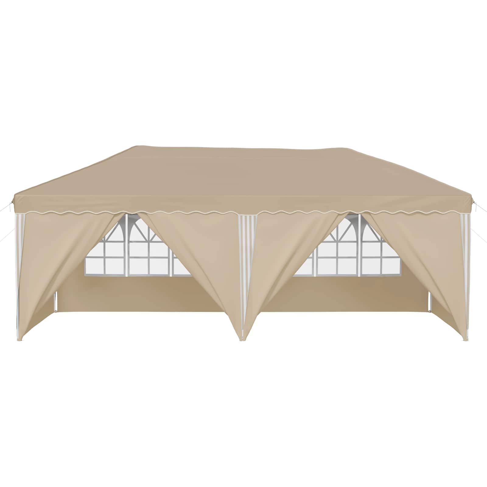 vidaXL Namiot imprezowy rozkładany 575 x 288 x 245 cm kremowy