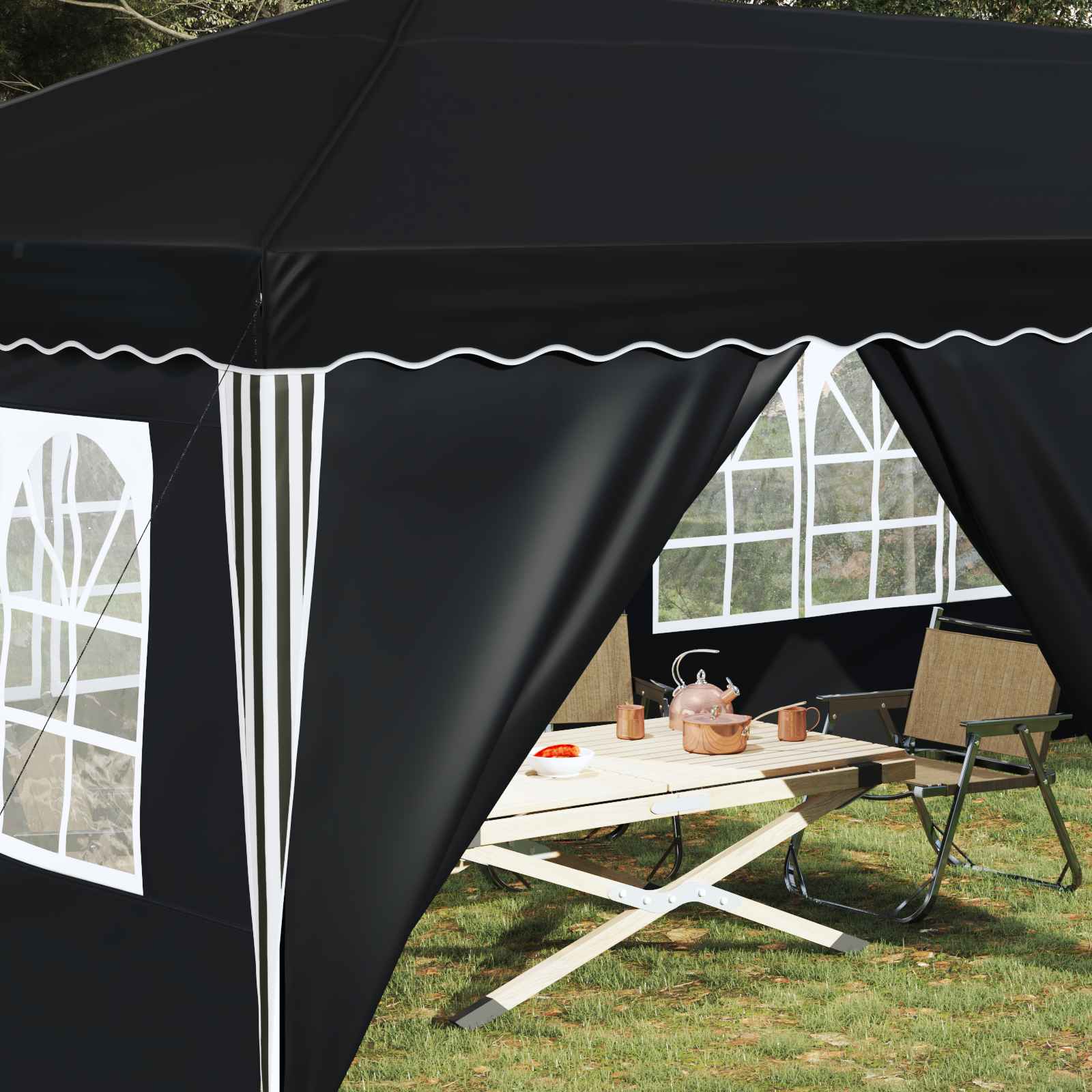 vidaXL Namiot imprezowy rozkładany 575 x 288 x 245 cm Antracyt