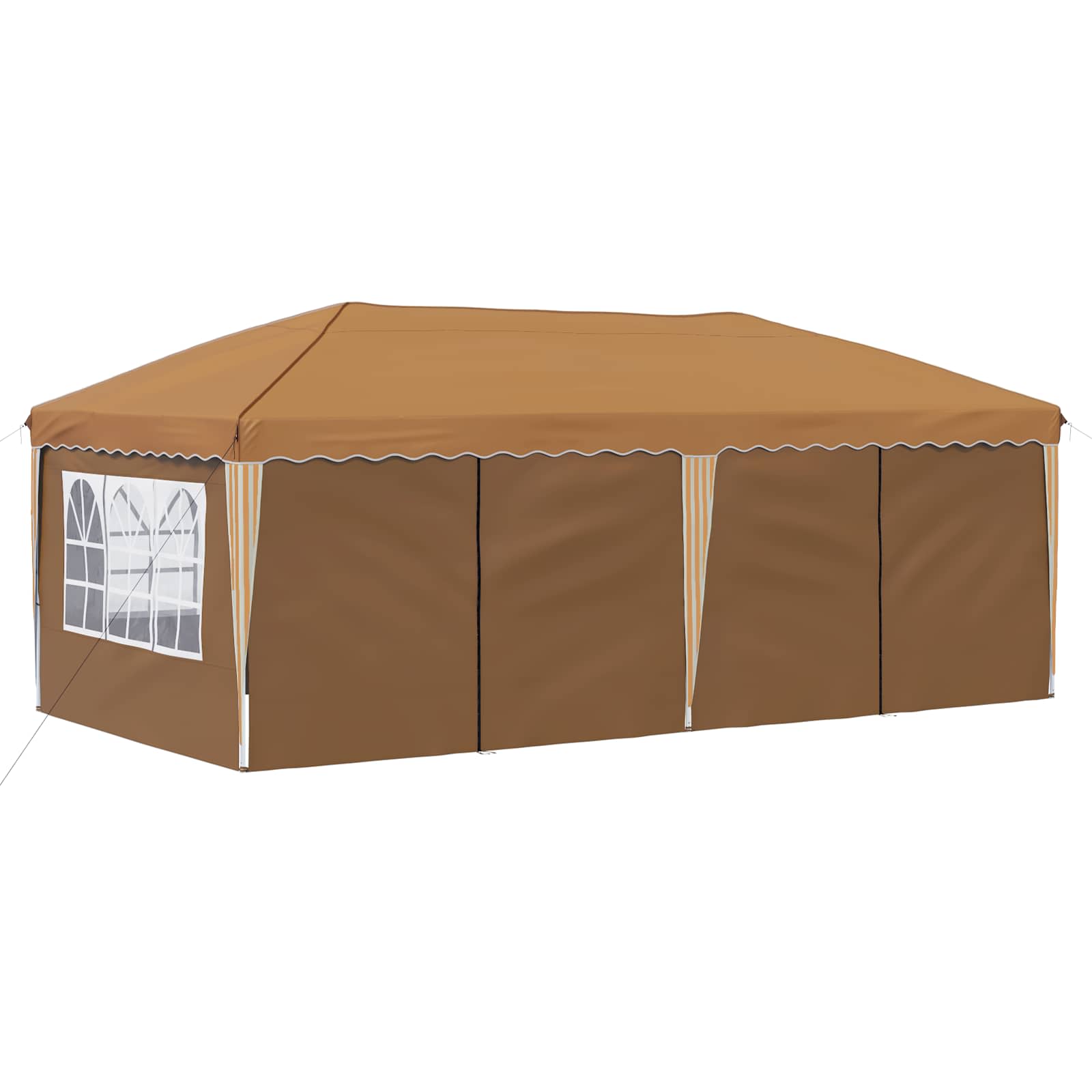 vidaXL Namiot imprezowy rozkładany 575 x 288 x 245 cm Beżowy
