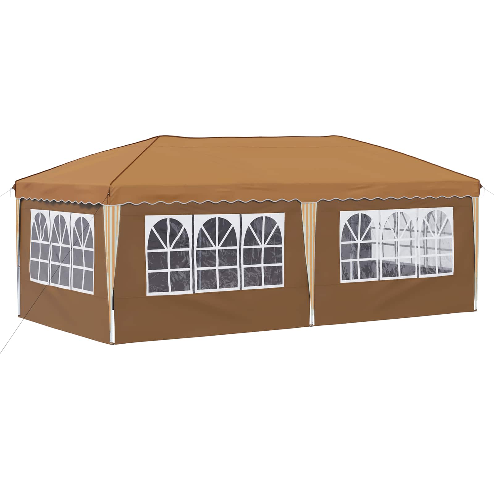 vidaXL Namiot imprezowy rozkładany 575 x 288 x 245 cm Beżowy