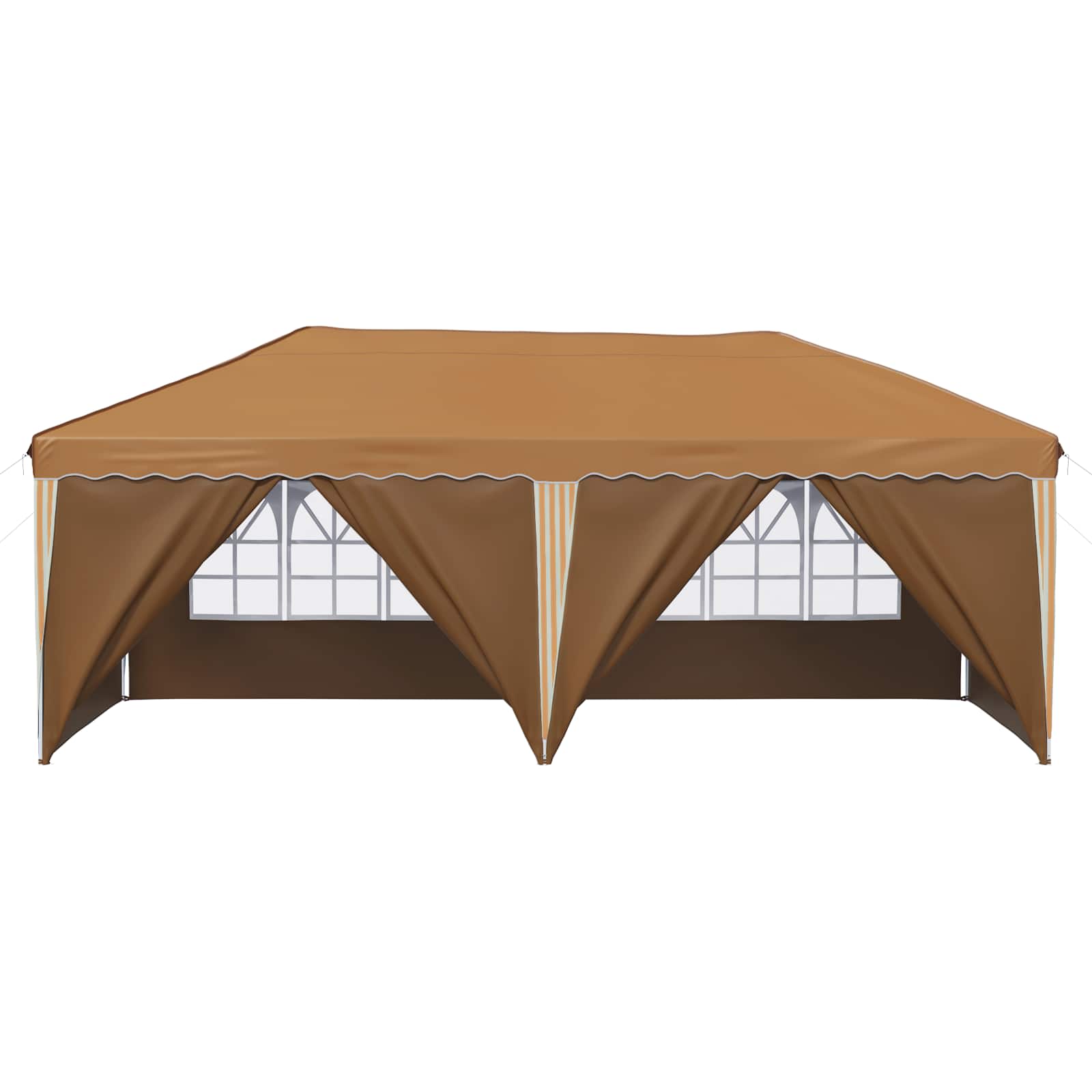 vidaXL Namiot imprezowy rozkładany 575 x 288 x 245 cm Beżowy