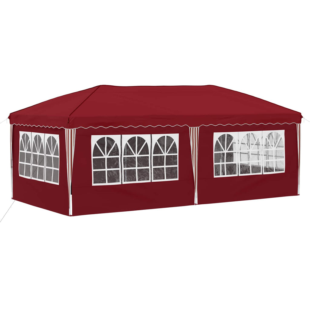 vidaXL Namiot imprezowy rozkładany 575 x 288 x 245 cm bordowy