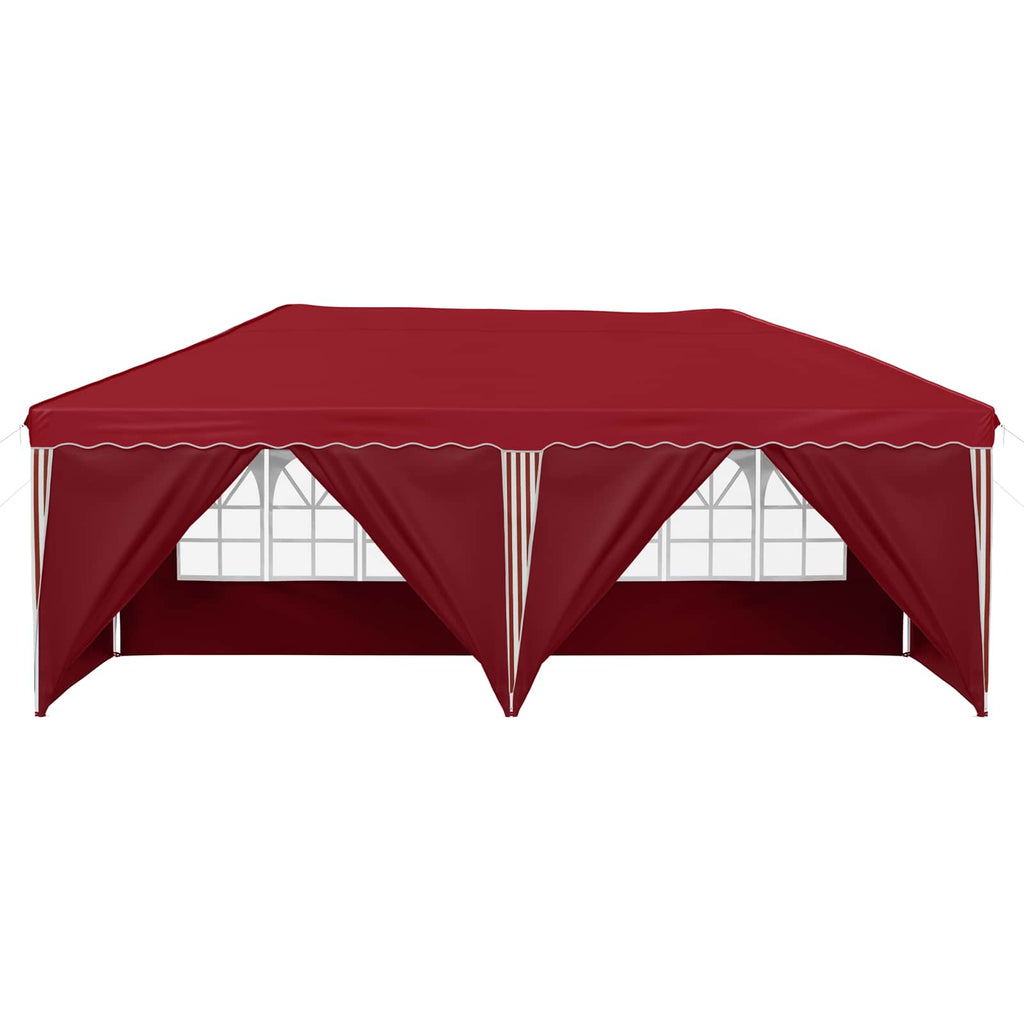 vidaXL Namiot imprezowy rozkładany 575 x 288 x 245 cm bordowy