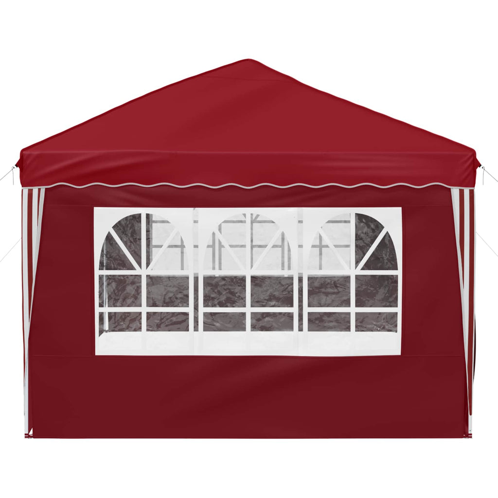 vidaXL Namiot imprezowy rozkładany 575 x 288 x 245 cm bordowy