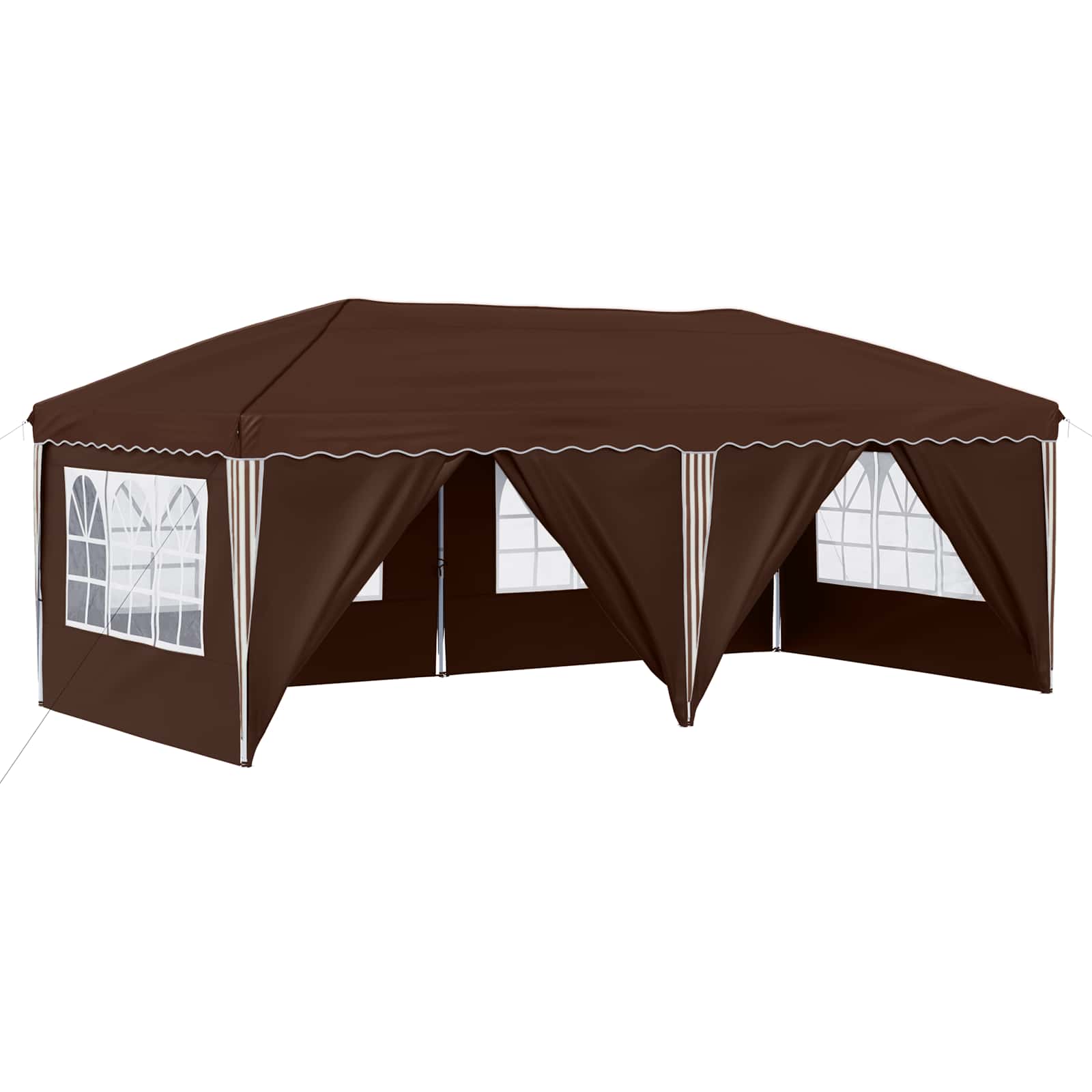 vidaXL Namiot imprezowy rozkładany 575 x 288 x 245 cm brązowy