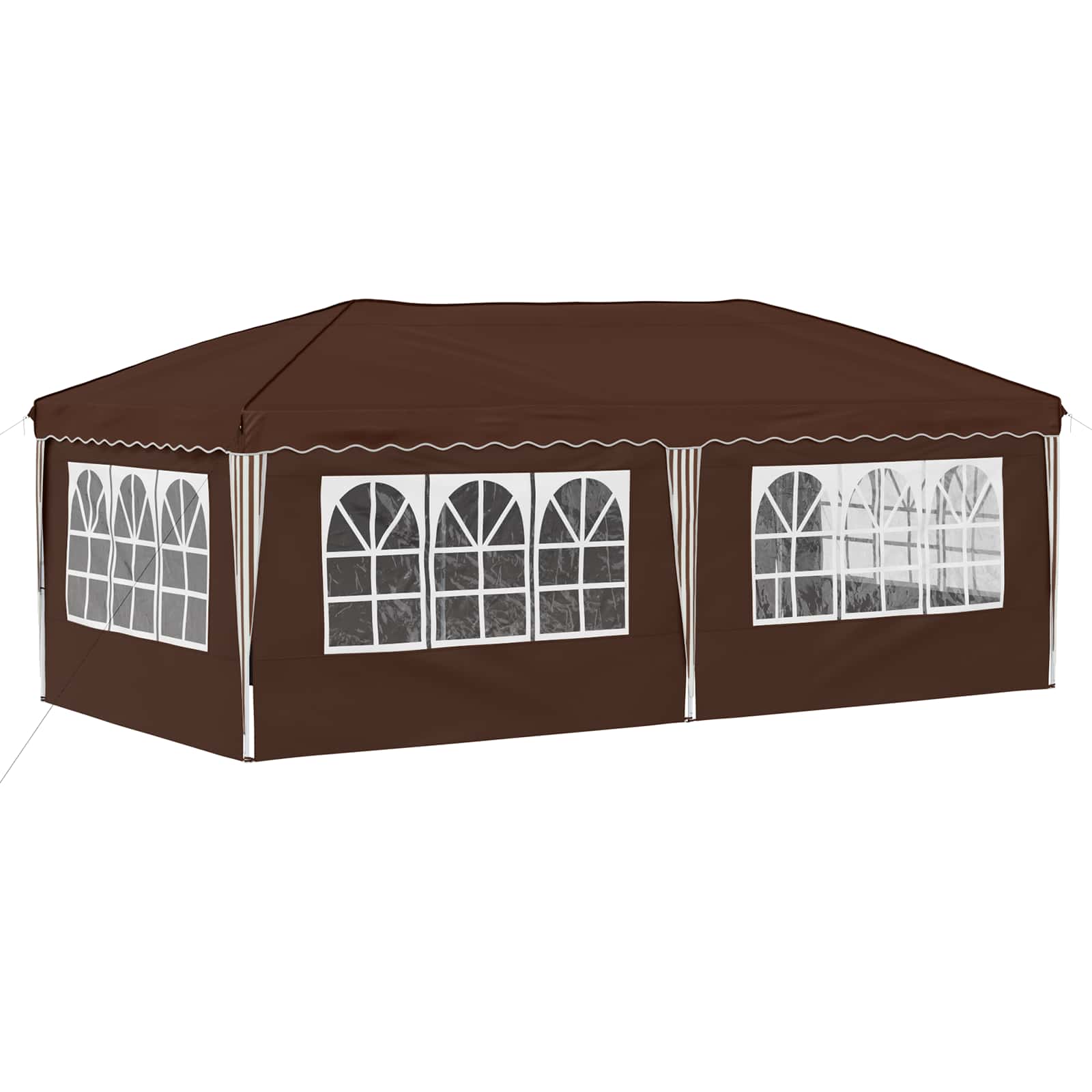 vidaXL Namiot imprezowy rozkładany 575 x 288 x 245 cm brązowy
