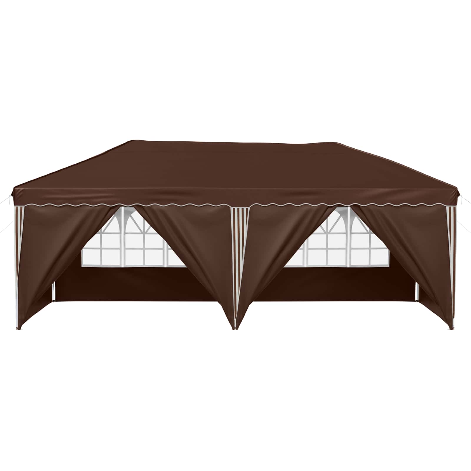 vidaXL Namiot imprezowy rozkładany 575 x 288 x 245 cm brązowy
