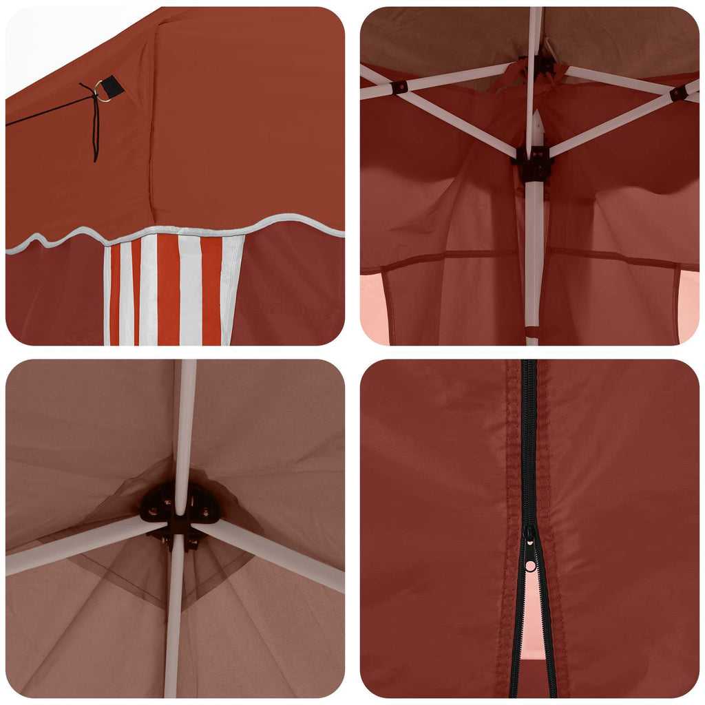 vidaXL Namiot imprezowy rozkładany 575 x 288 x 245 cm terakota