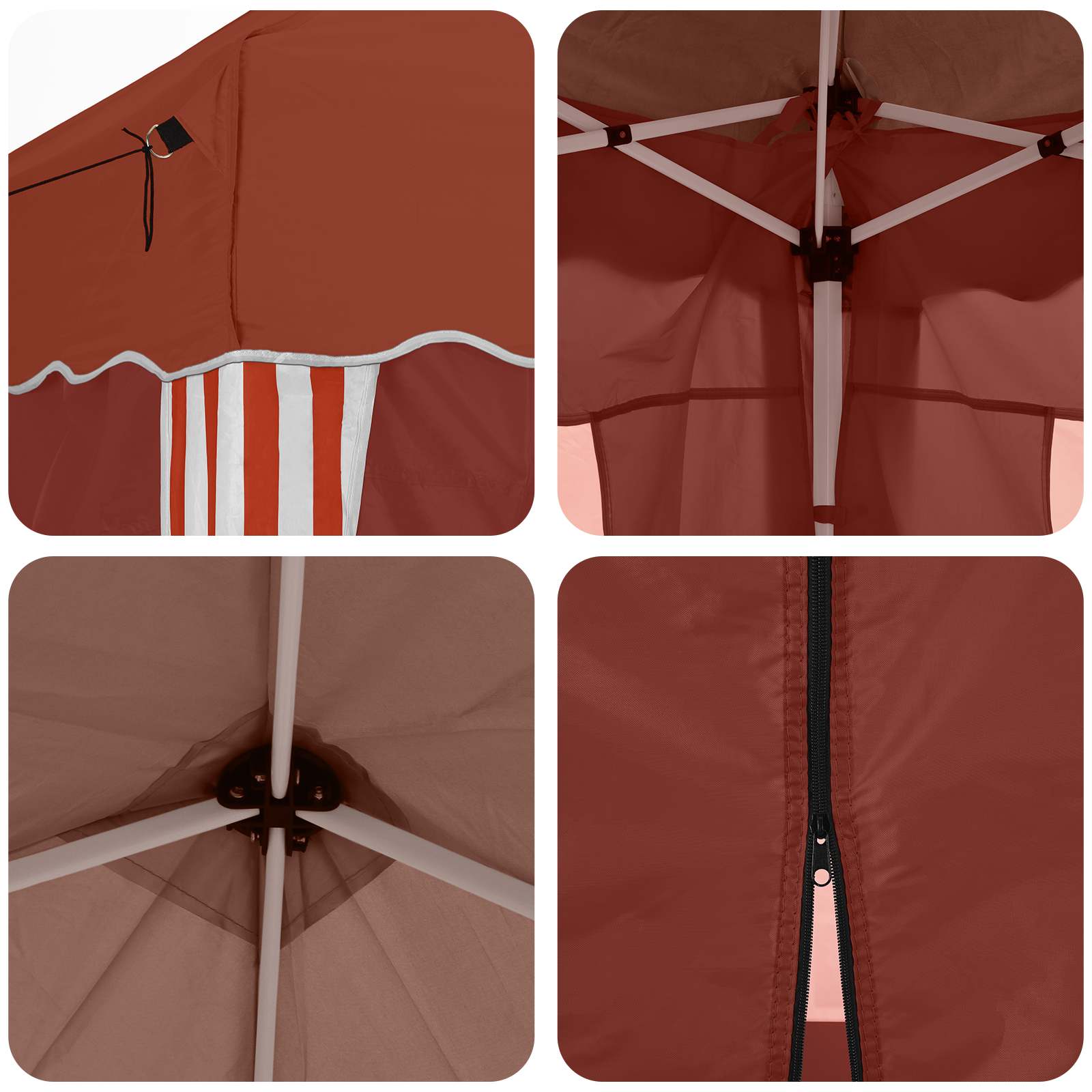 vidaXL Namiot imprezowy rozkładany 575 x 288 x 245 cm terakota