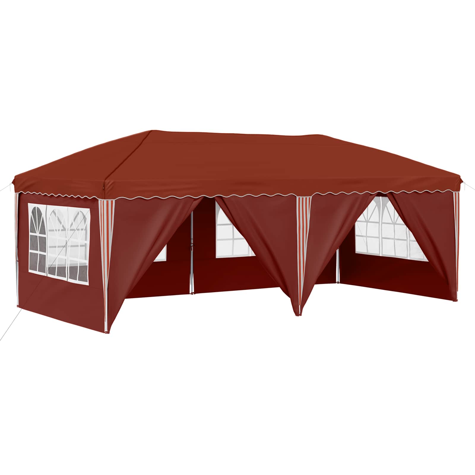 vidaXL Namiot imprezowy rozkładany 575 x 288 x 245 cm terakota
