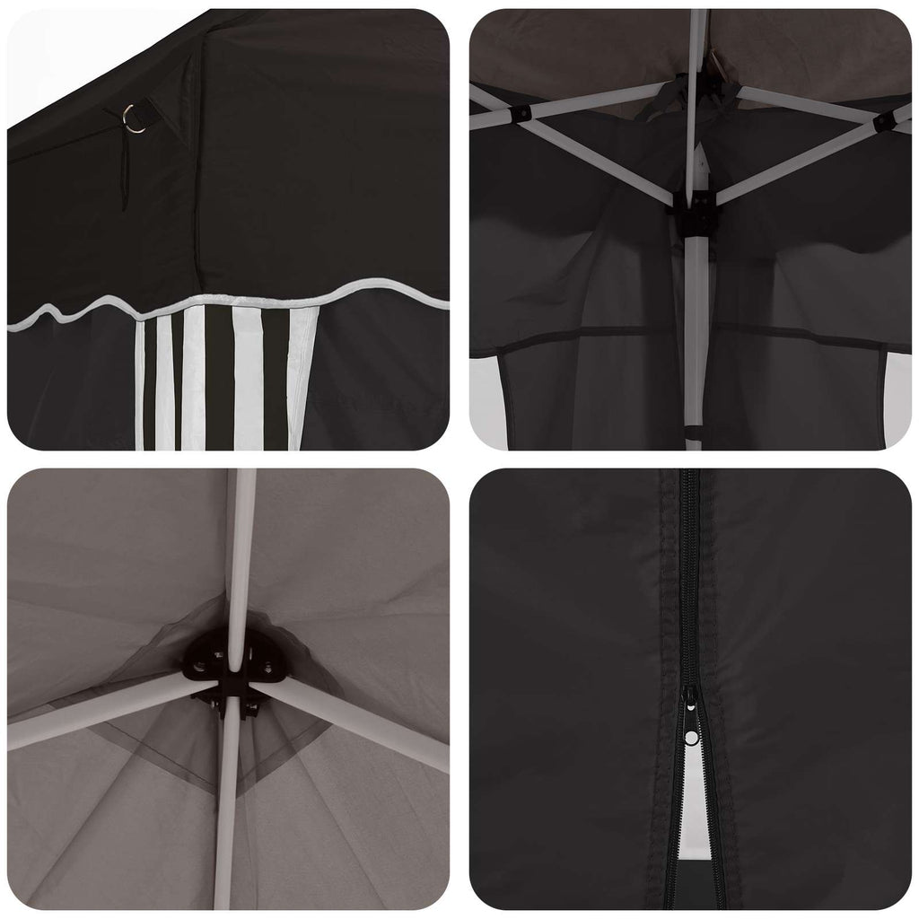 vidaXL Namiot imprezowy rozkładany 575 x 288 x 245 cm Czarny