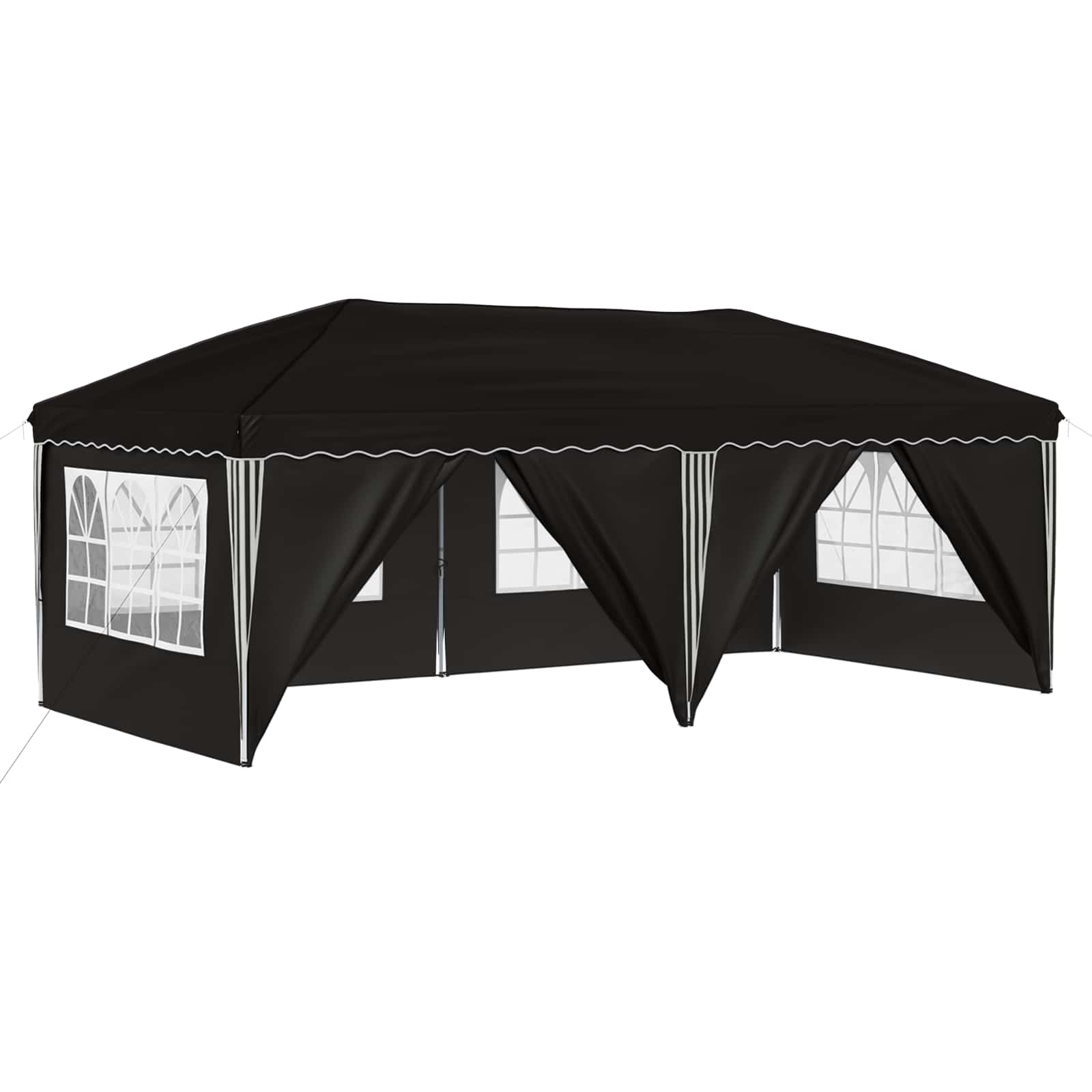 vidaXL Namiot imprezowy rozkładany 575 x 288 x 245 cm Czarny
