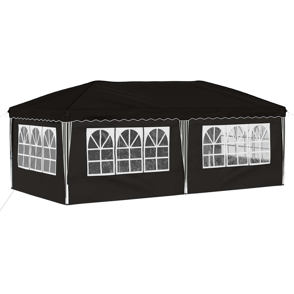 vidaXL Namiot imprezowy rozkładany 575 x 288 x 245 cm Czarny