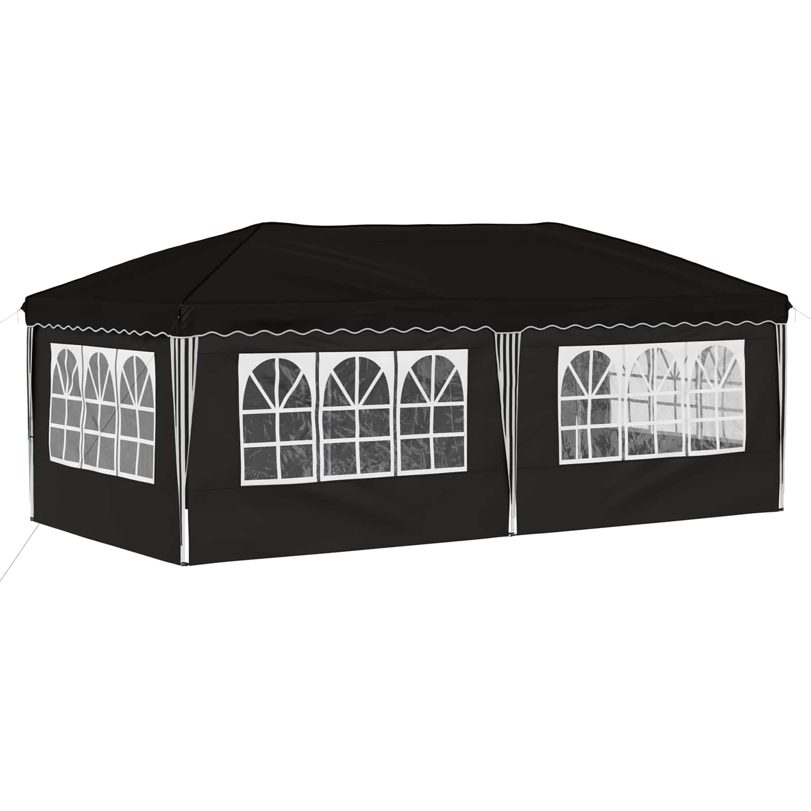 vidaXL Namiot imprezowy rozkładany 575 x 288 x 245 cm Czarny