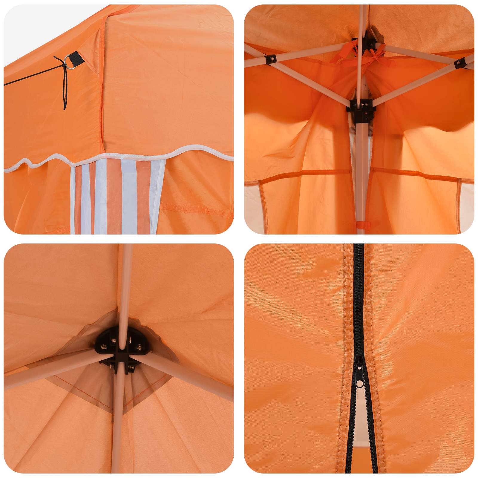 vidaXL Namiot imprezowy rozkładany 575 x 288 x 245 cm pomarańczowy