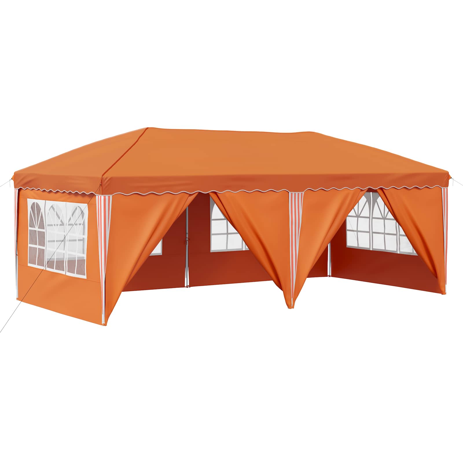 vidaXL Namiot imprezowy rozkładany 575 x 288 x 245 cm pomarańczowy