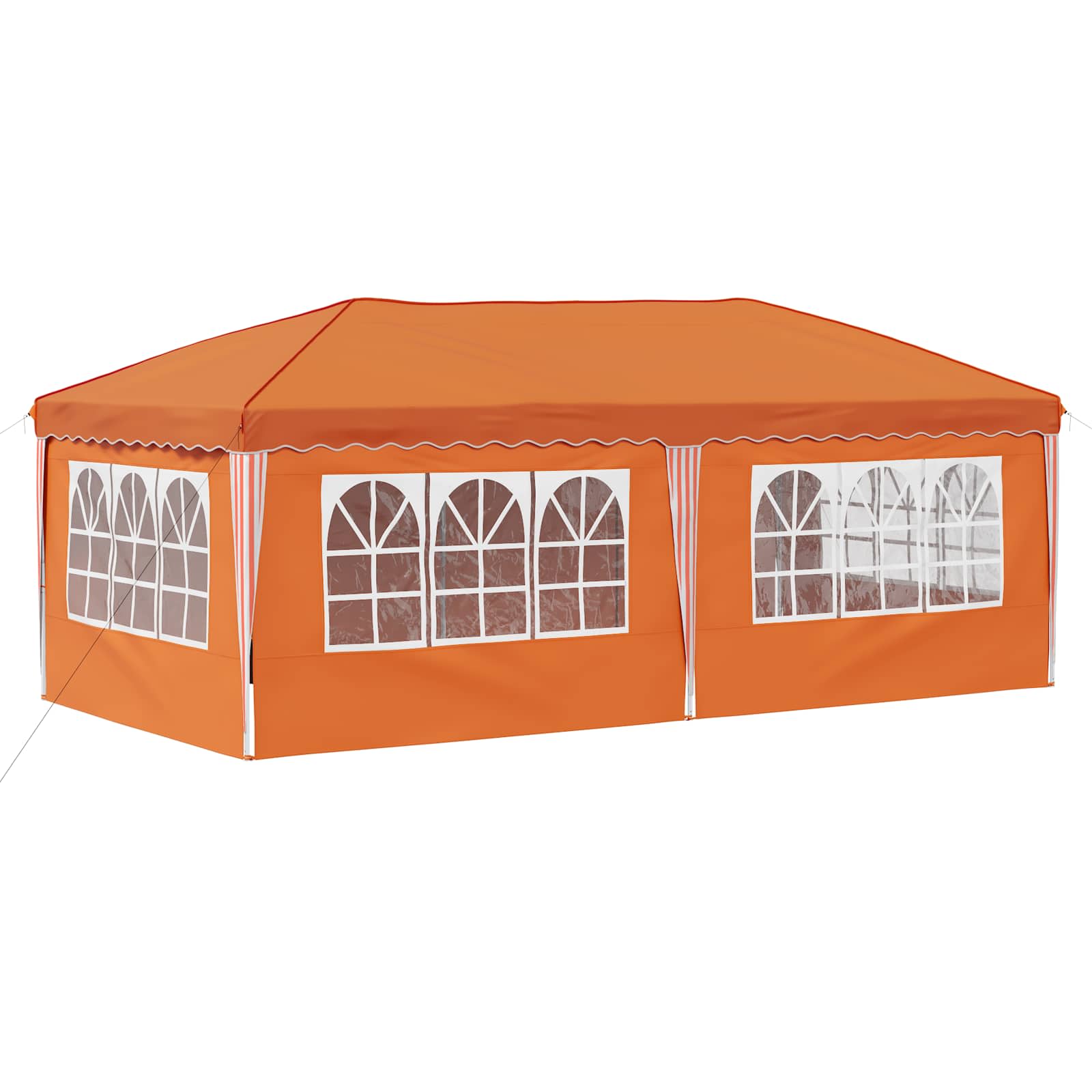 vidaXL Namiot imprezowy rozkładany 575 x 288 x 245 cm pomarańczowy