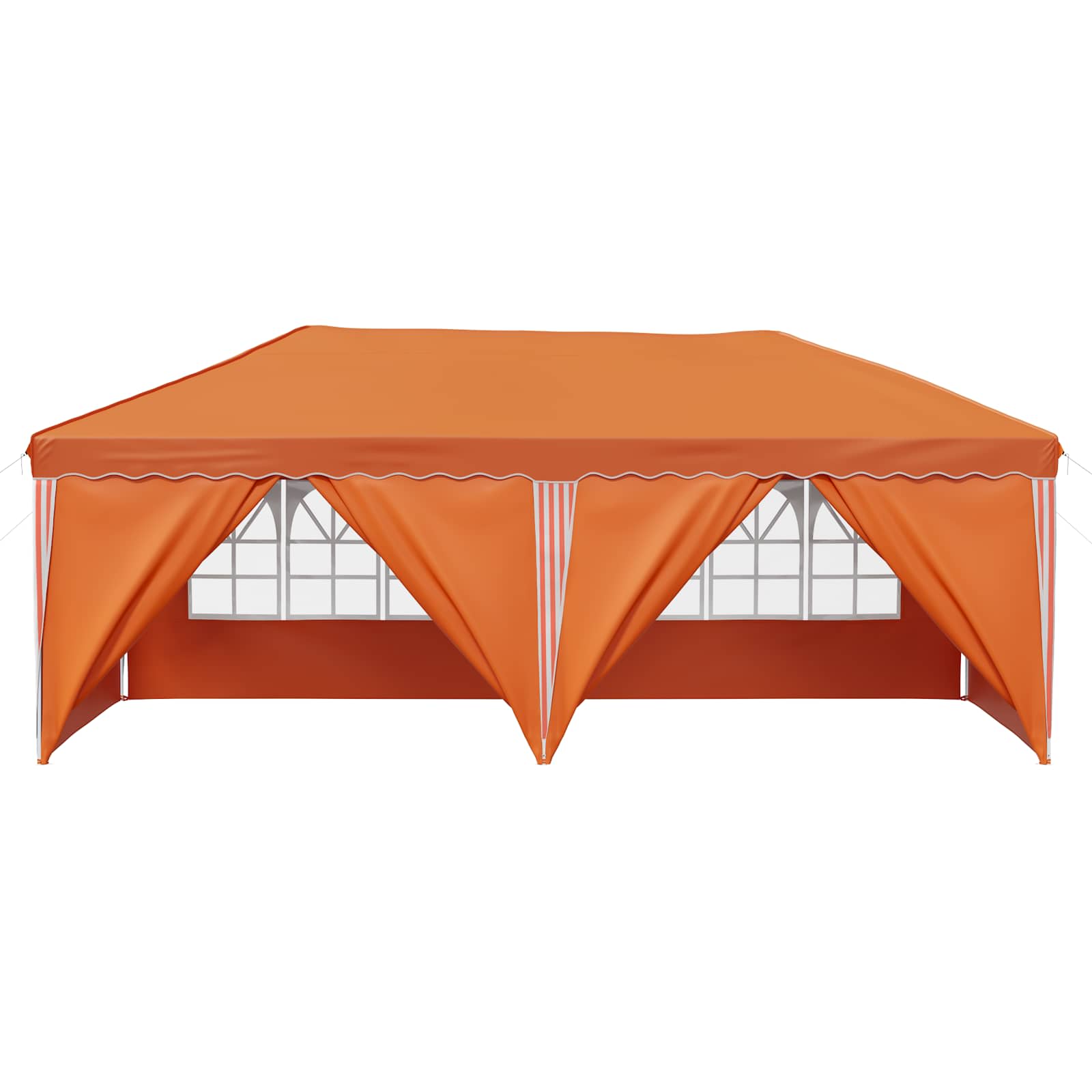 vidaXL Namiot imprezowy rozkładany 575 x 288 x 245 cm pomarańczowy