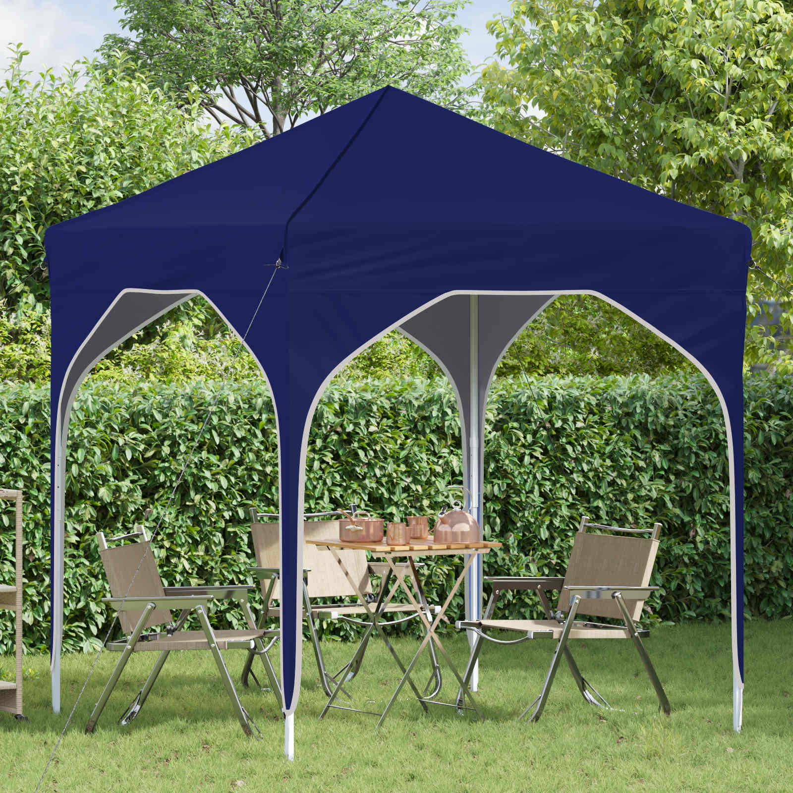 vidaXL Namiot imprezowy rozkładany 194 x 194 x 245 cm niebieski