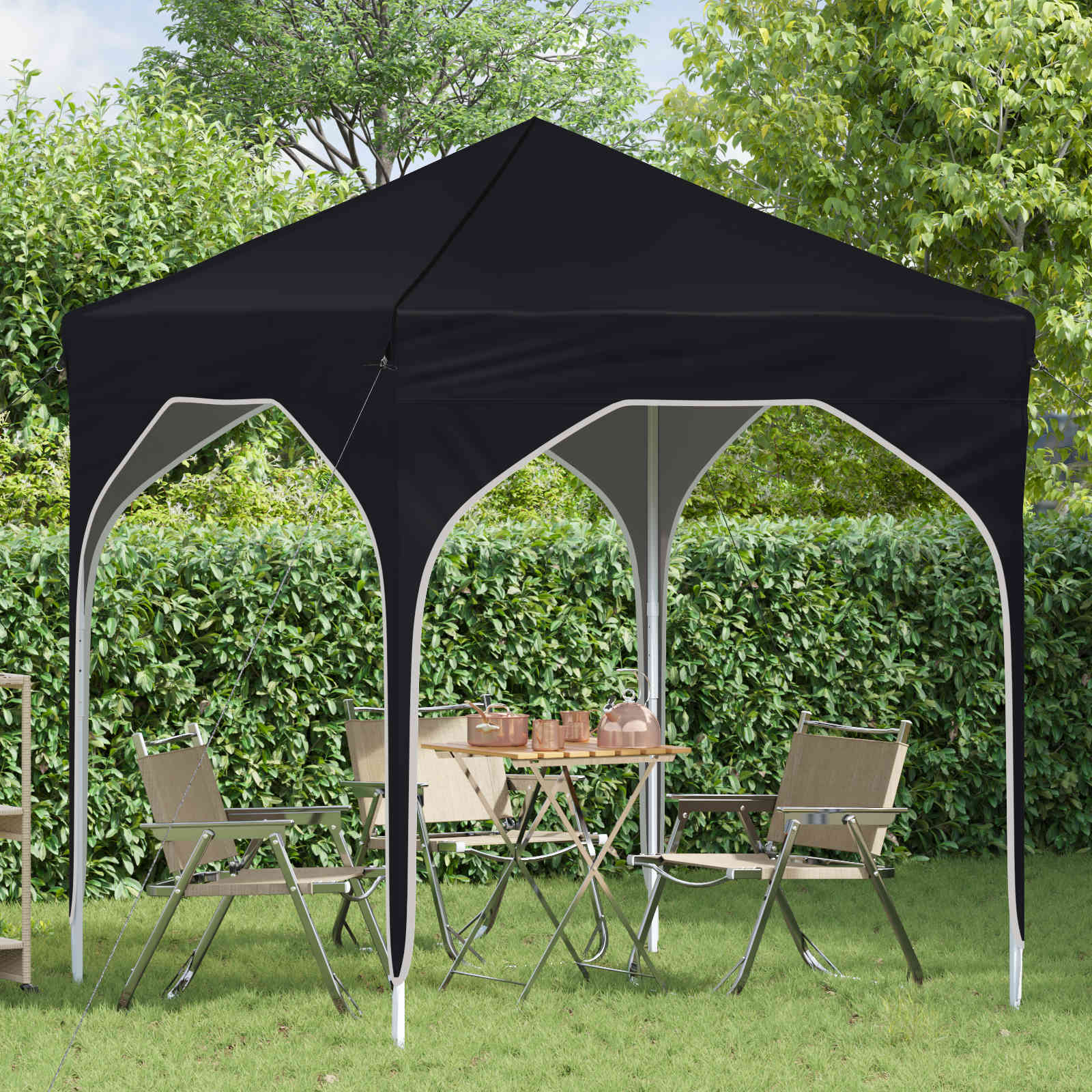 vidaXL Namiot imprezowy rozkładany 194 x 194 x 245 cm Antracyt