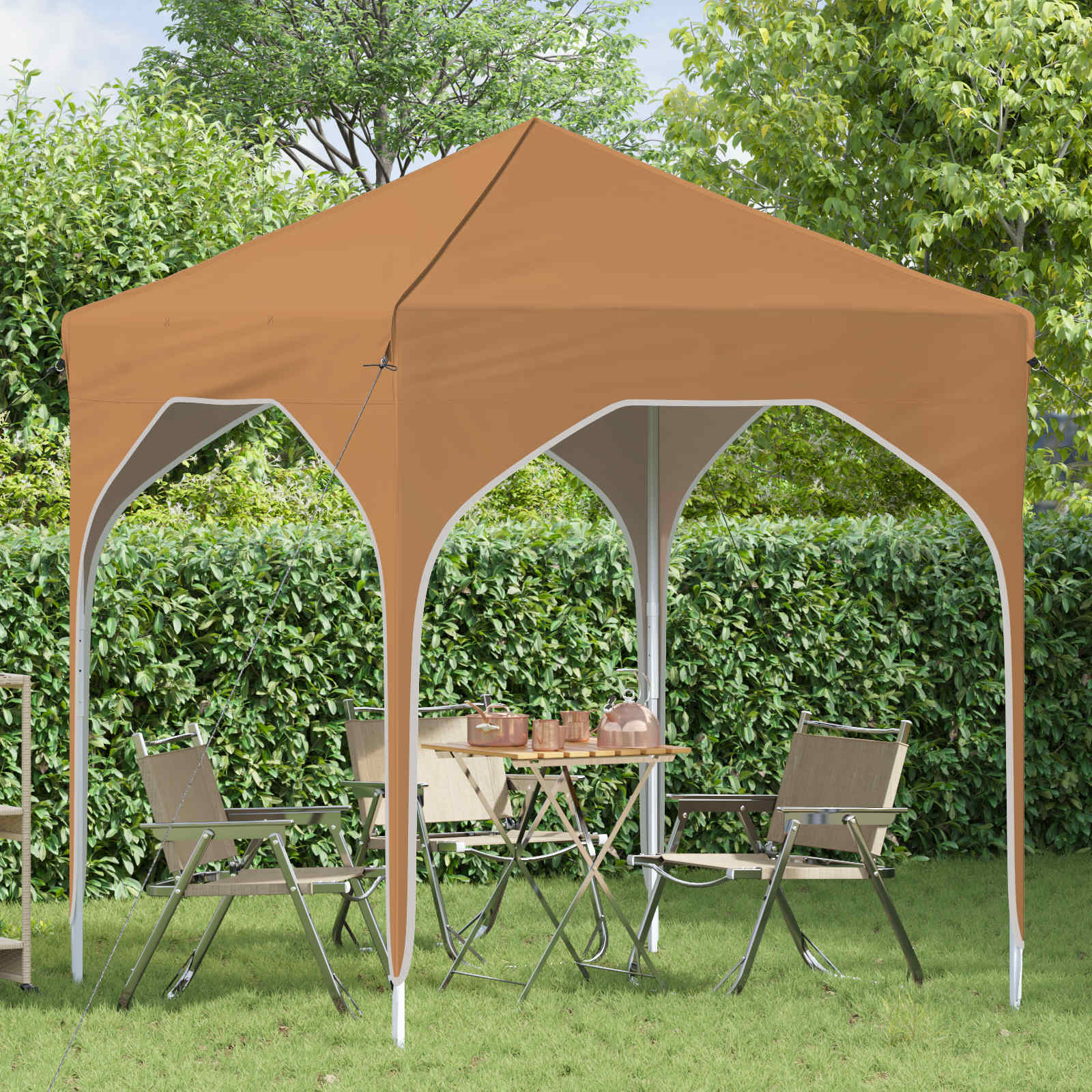vidaXL Namiot imprezowy rozkładany 194 x 194 x 245 cm Beżowy