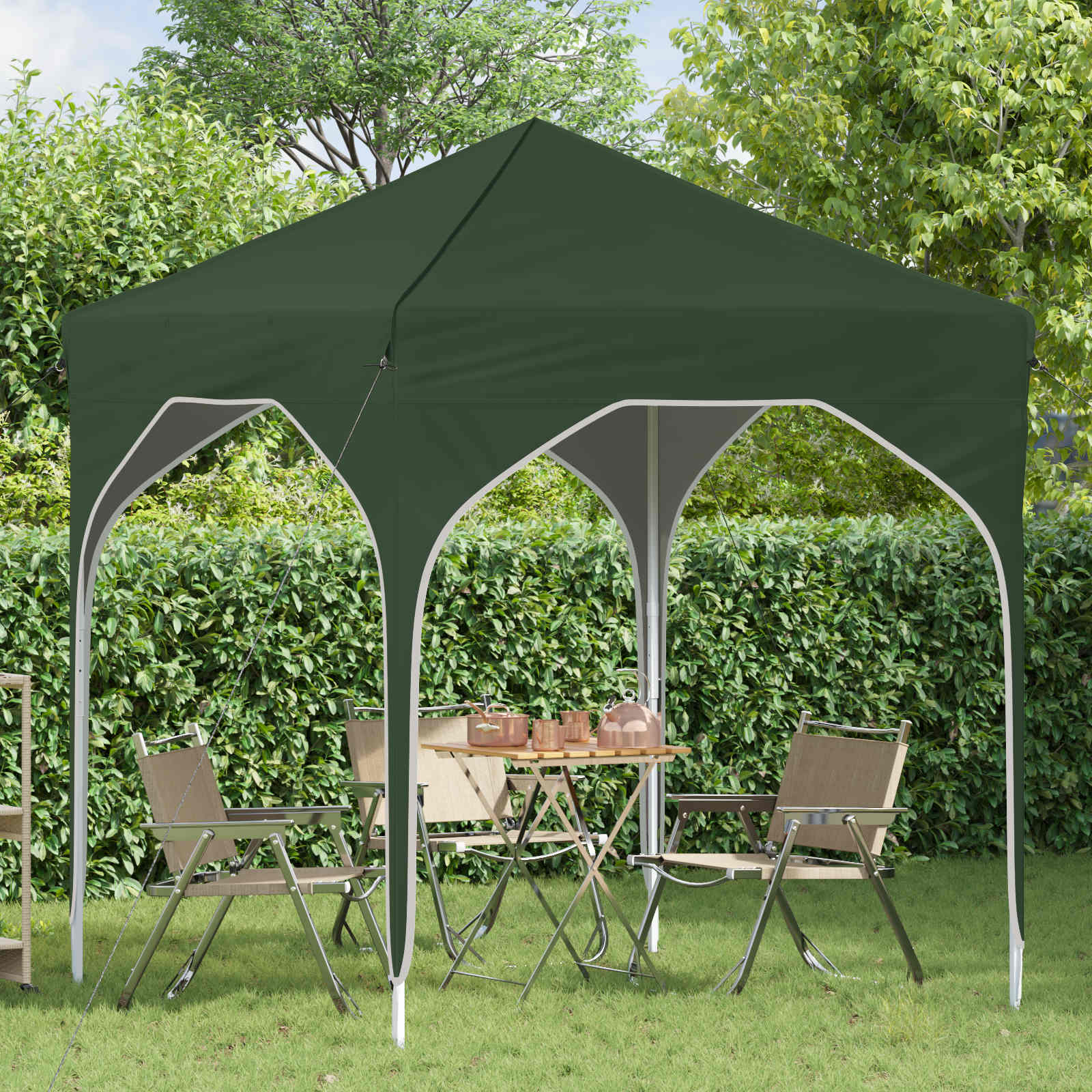 vidaXL Namiot imprezowy rozkładany 194 x 194 x 245 cm zielony