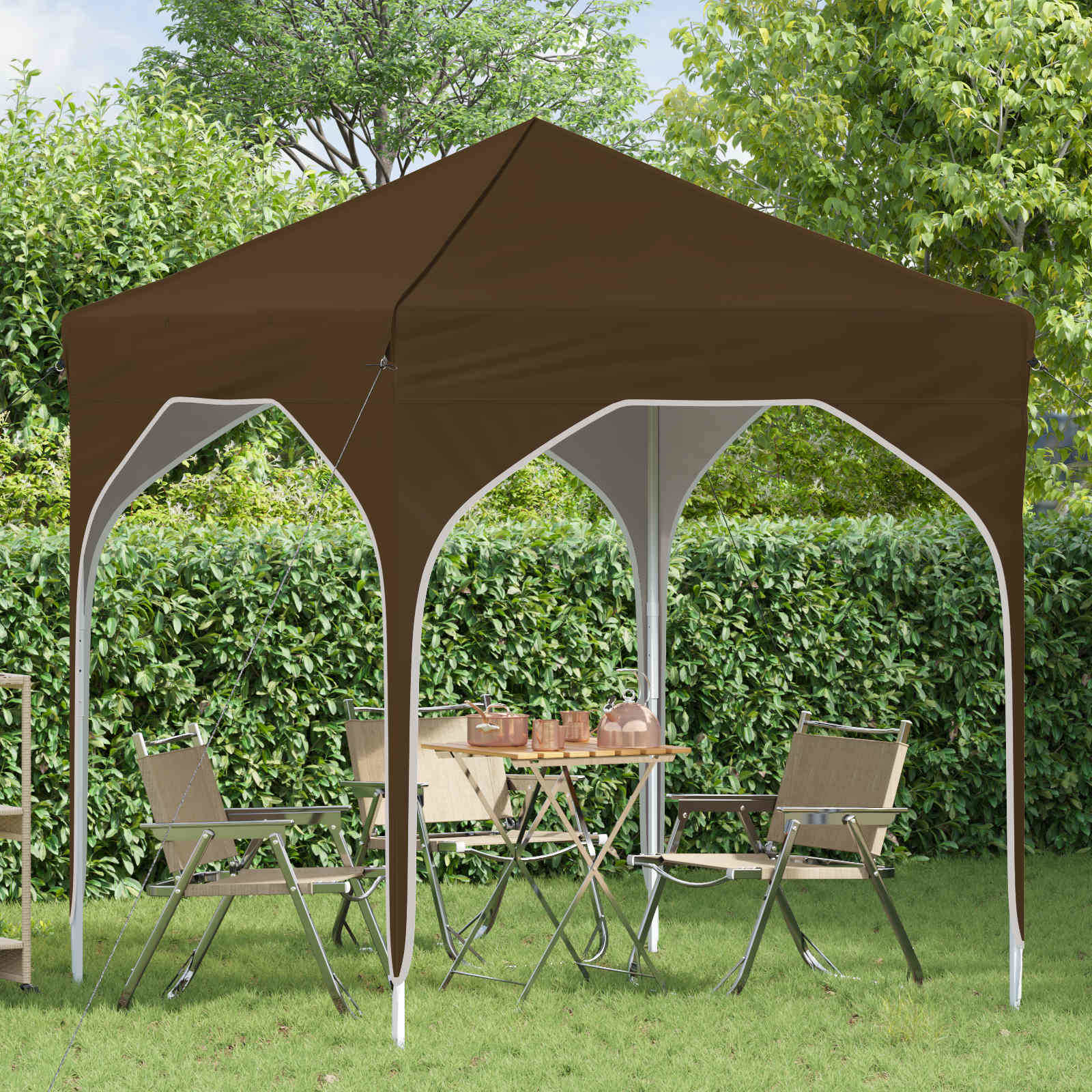 vidaXL Namiot imprezowy rozkładany 194 x 194 x 245 cm Ciemnoszary