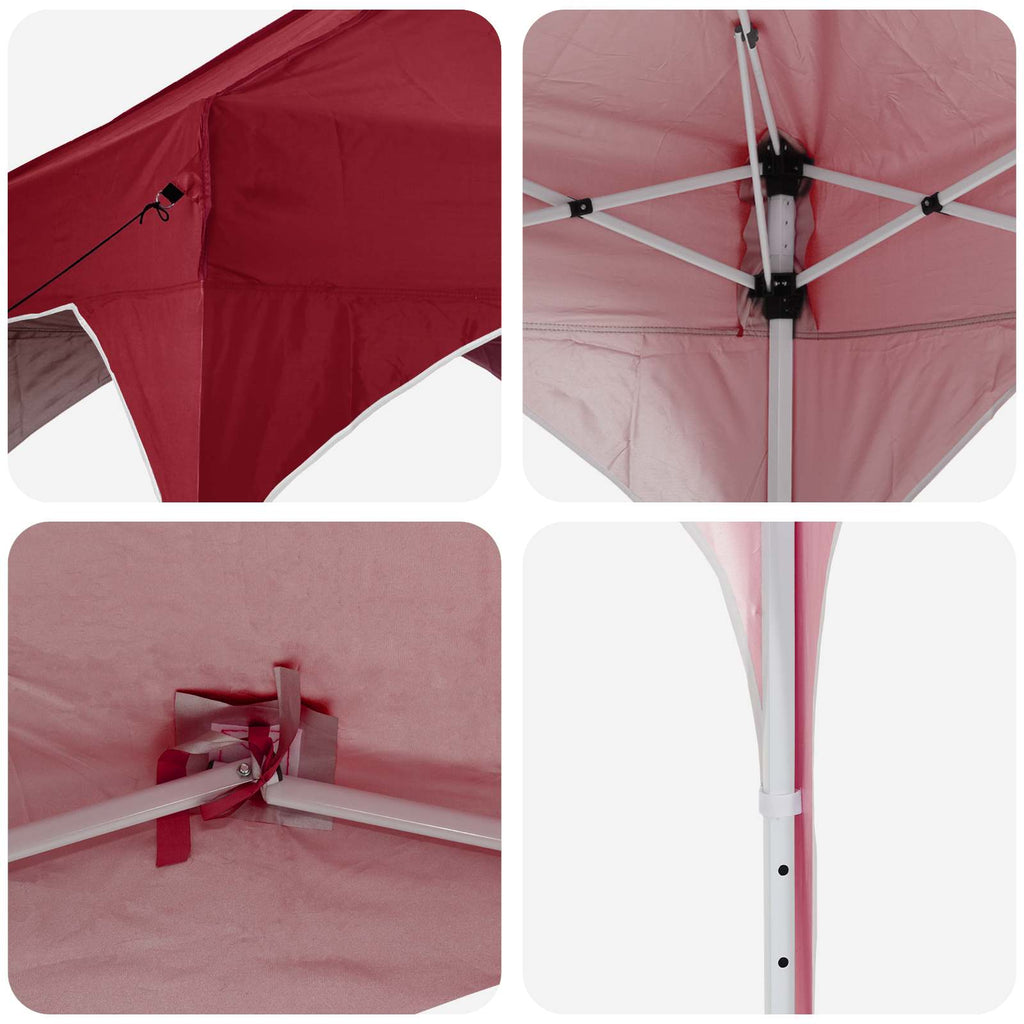 vidaXL Namiot imprezowy rozkładany 194 x 194 x 245 cm bordowy
