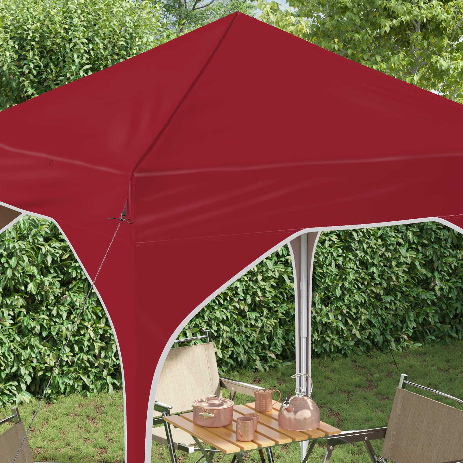 vidaXL Namiot imprezowy rozkładany 194 x 194 x 245 cm bordowy