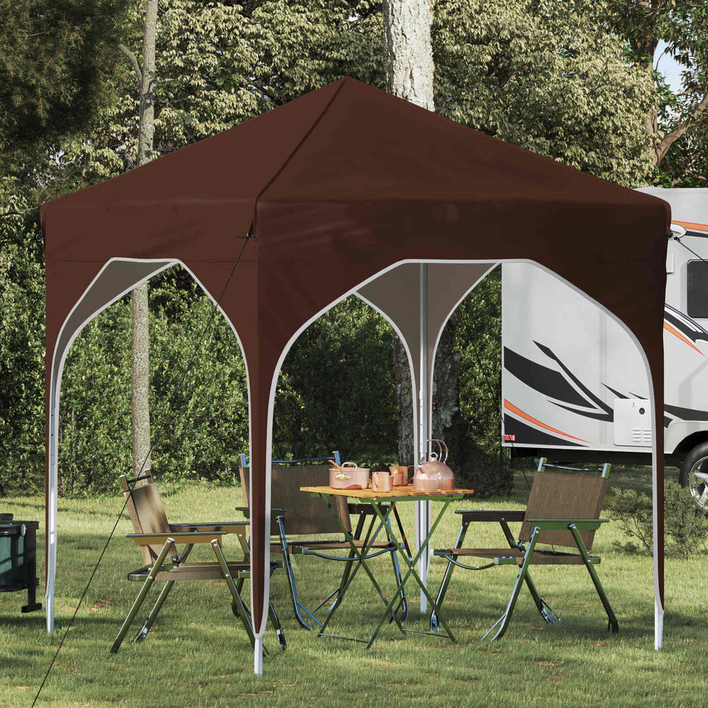 vidaXL Namiot imprezowy rozkładany 194 x 194 x 245 cm brązowy