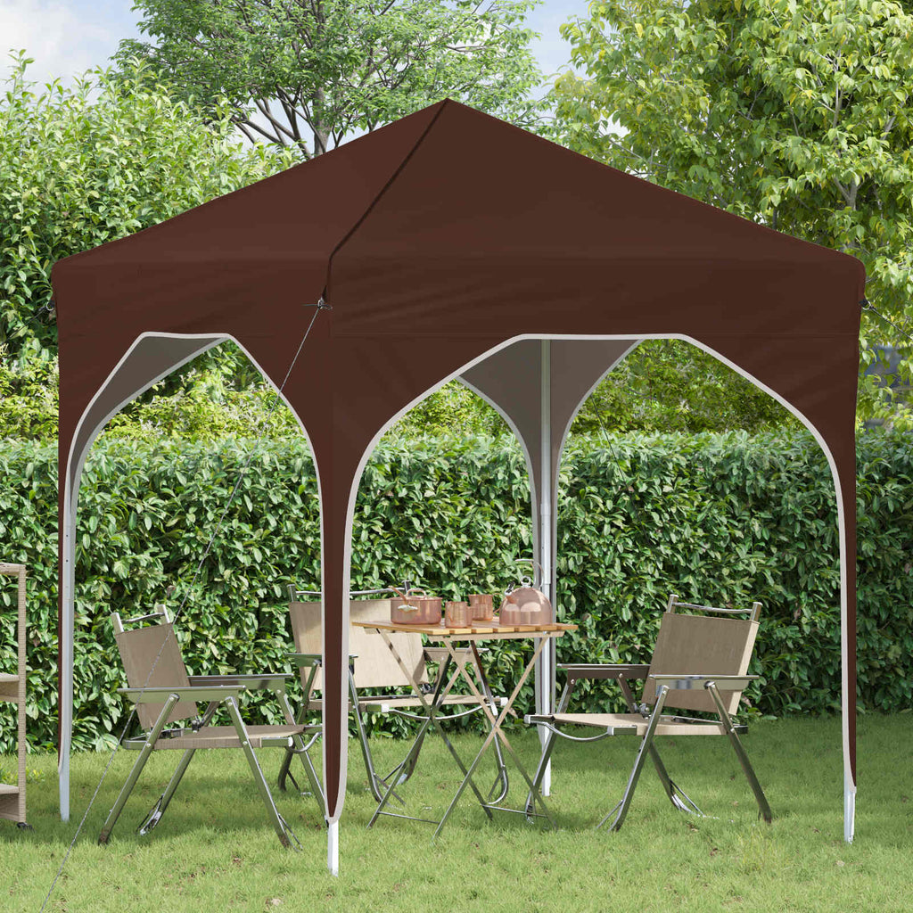 vidaXL Namiot imprezowy rozkładany 194 x 194 x 245 cm brązowy