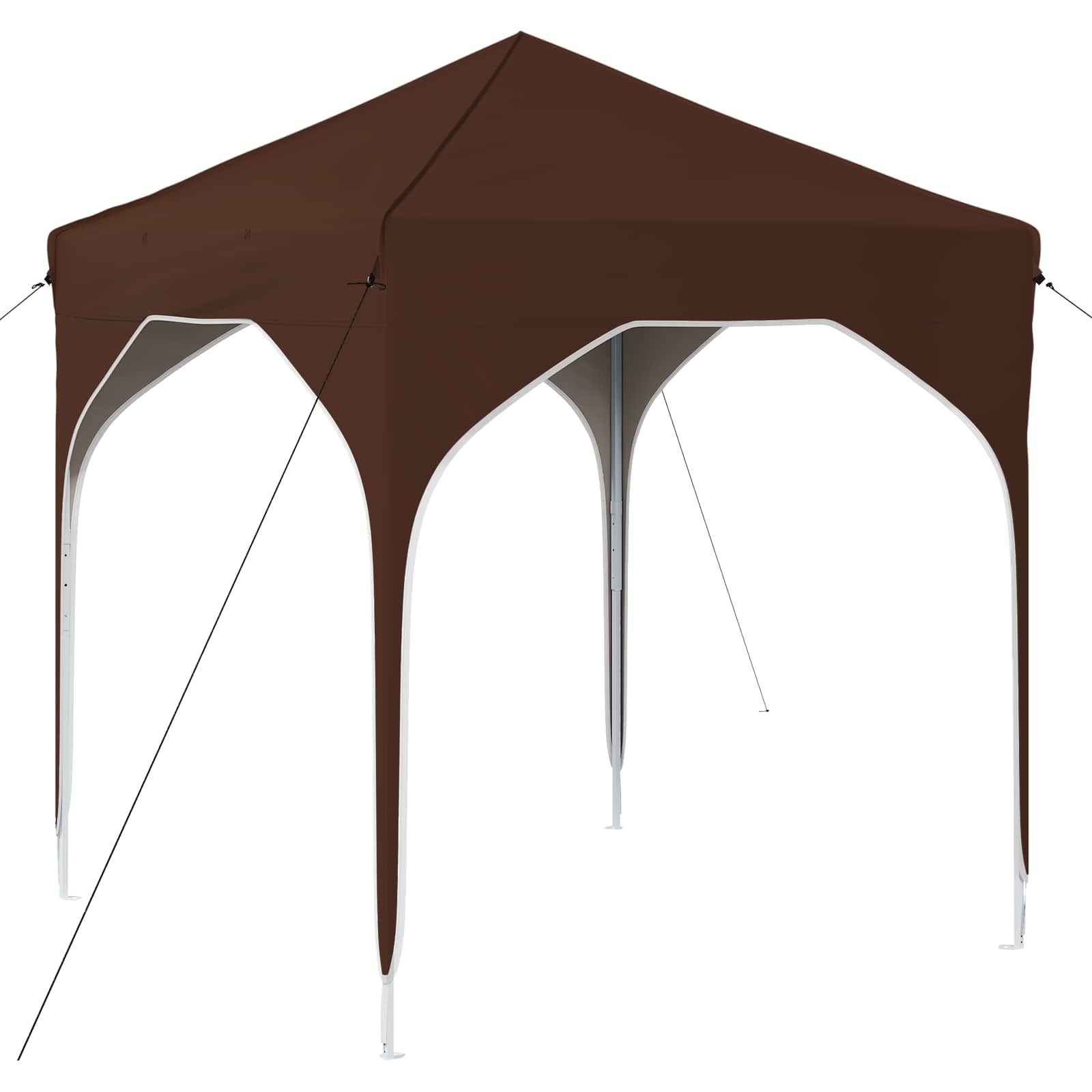 vidaXL Namiot imprezowy rozkładany 194 x 194 x 245 cm brązowy