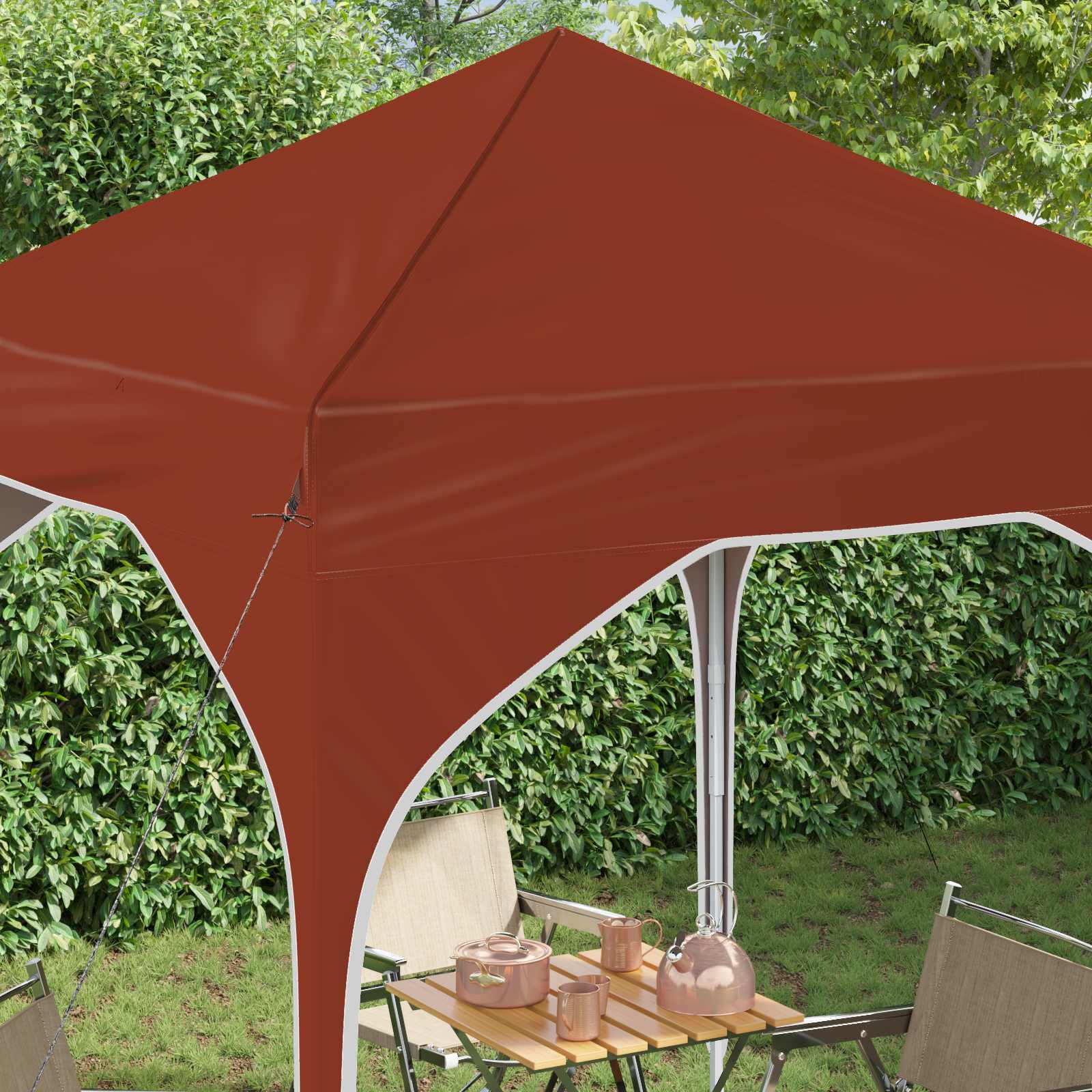 vidaXL Namiot imprezowy rozkładany 194 x 194 x 245 cm terakota