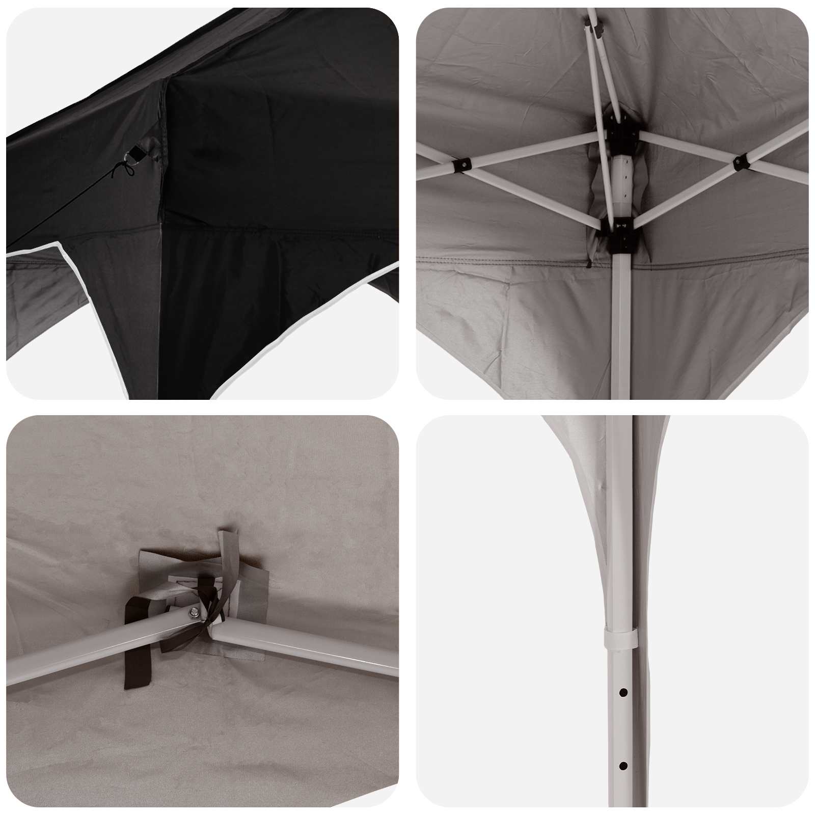vidaXL Namiot imprezowy rozkładany 194 x 194 x 245 cm Czarny