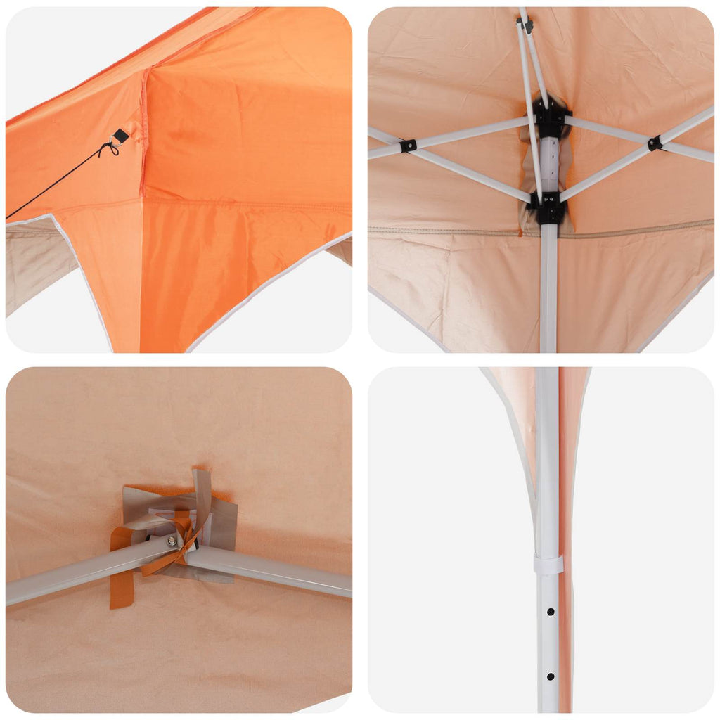 vidaXL Namiot imprezowy rozkładany 194 x 194 x 245 cm pomarańczowy