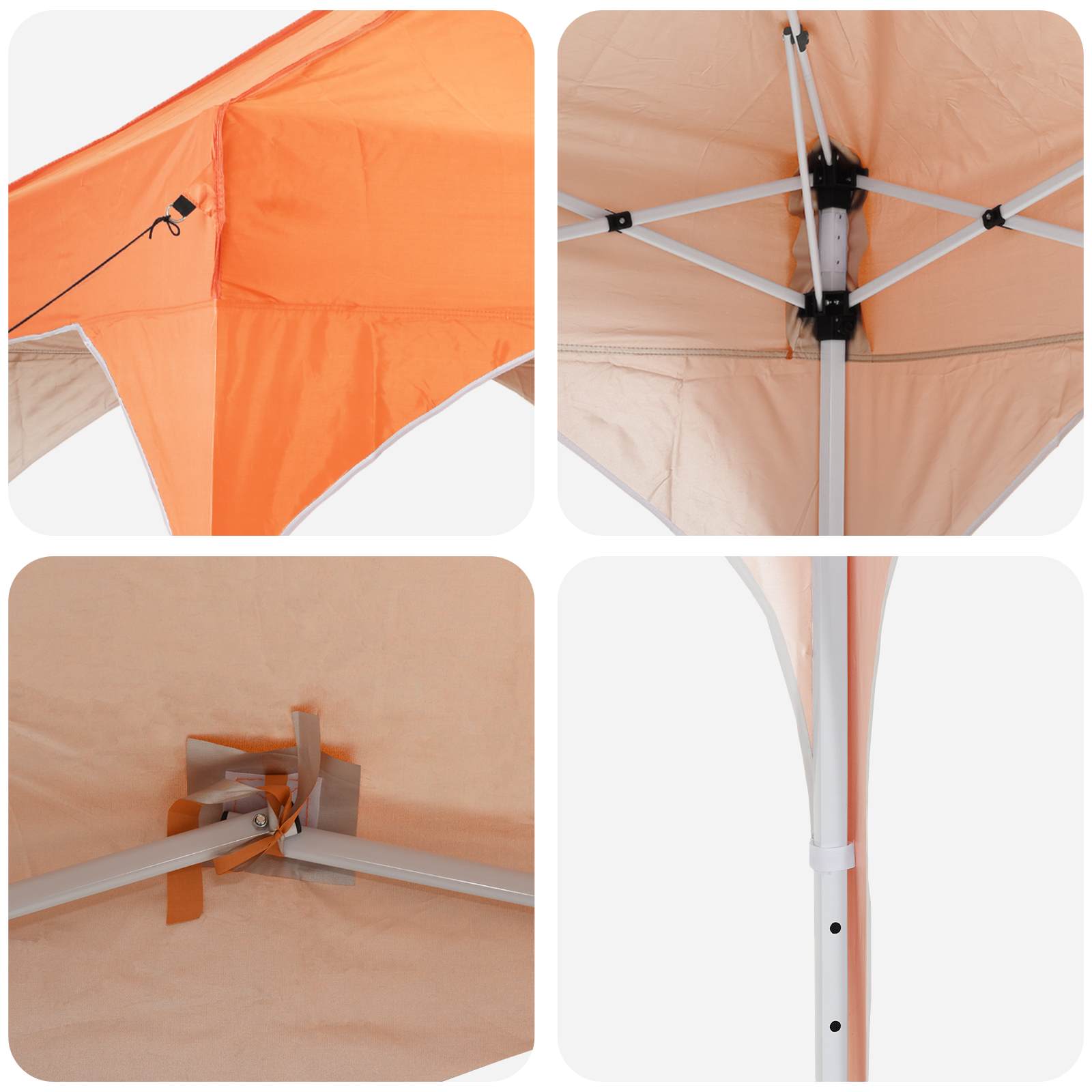 vidaXL Namiot imprezowy rozkładany 194 x 194 x 245 cm pomarańczowy