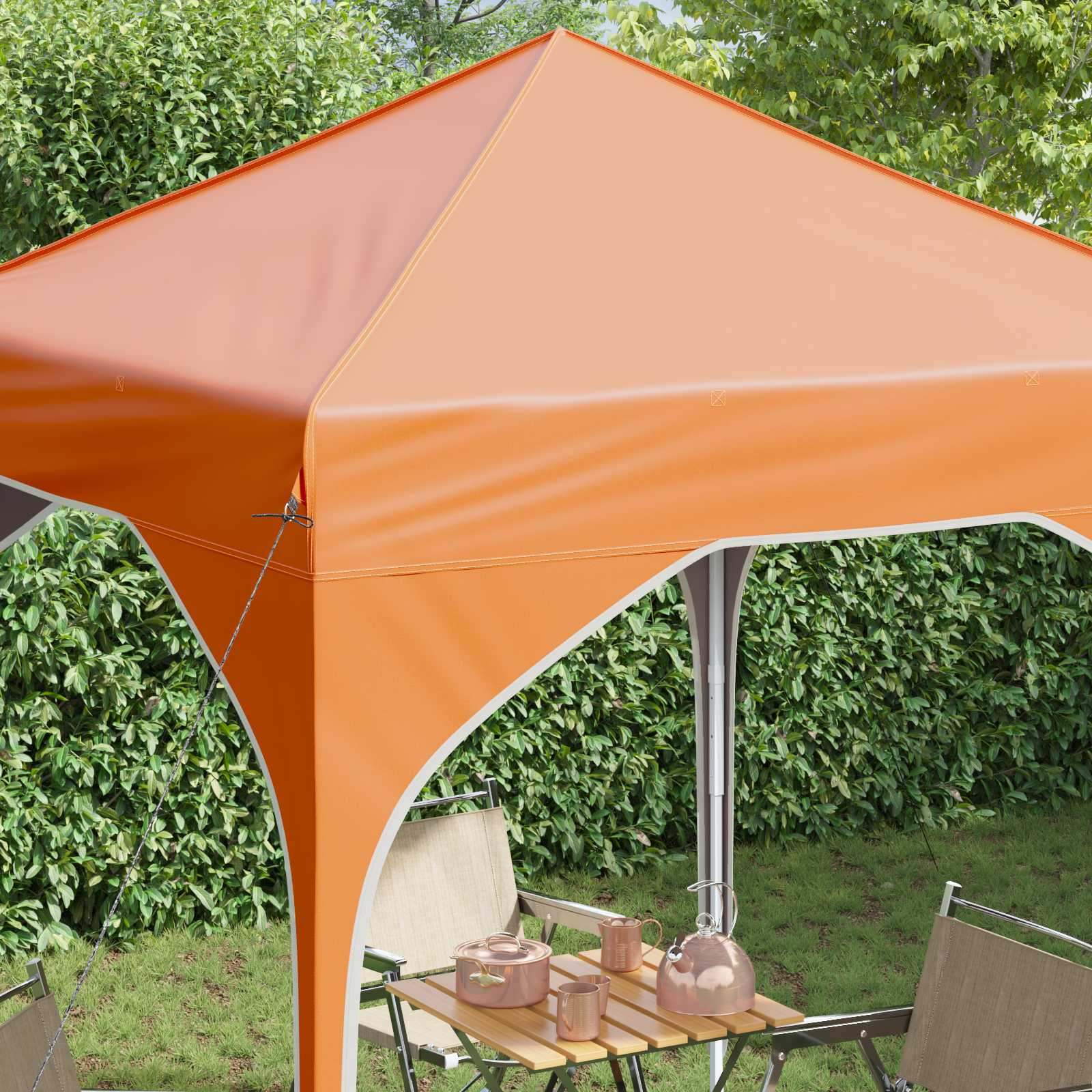 vidaXL Namiot imprezowy rozkładany 194 x 194 x 245 cm pomarańczowy