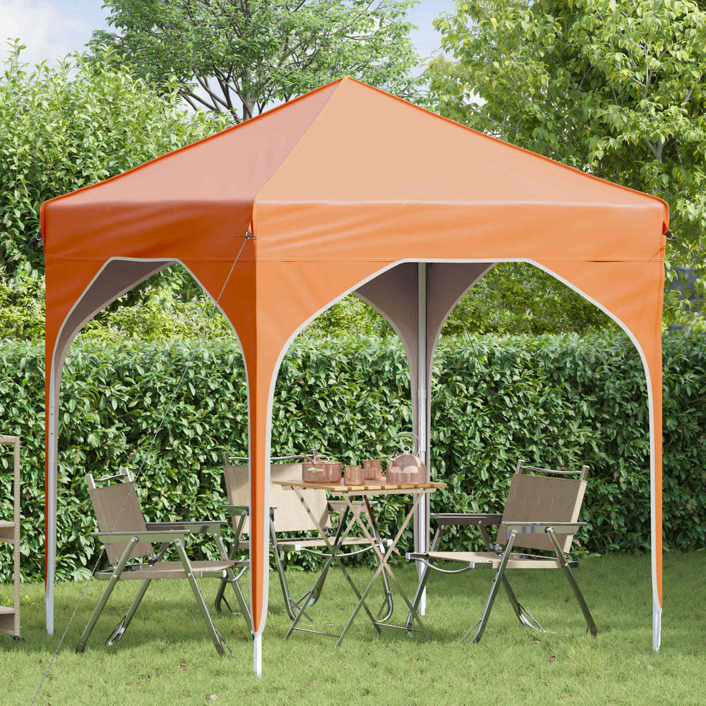 vidaXL Namiot imprezowy rozkładany 194 x 194 x 245 cm pomarańczowy