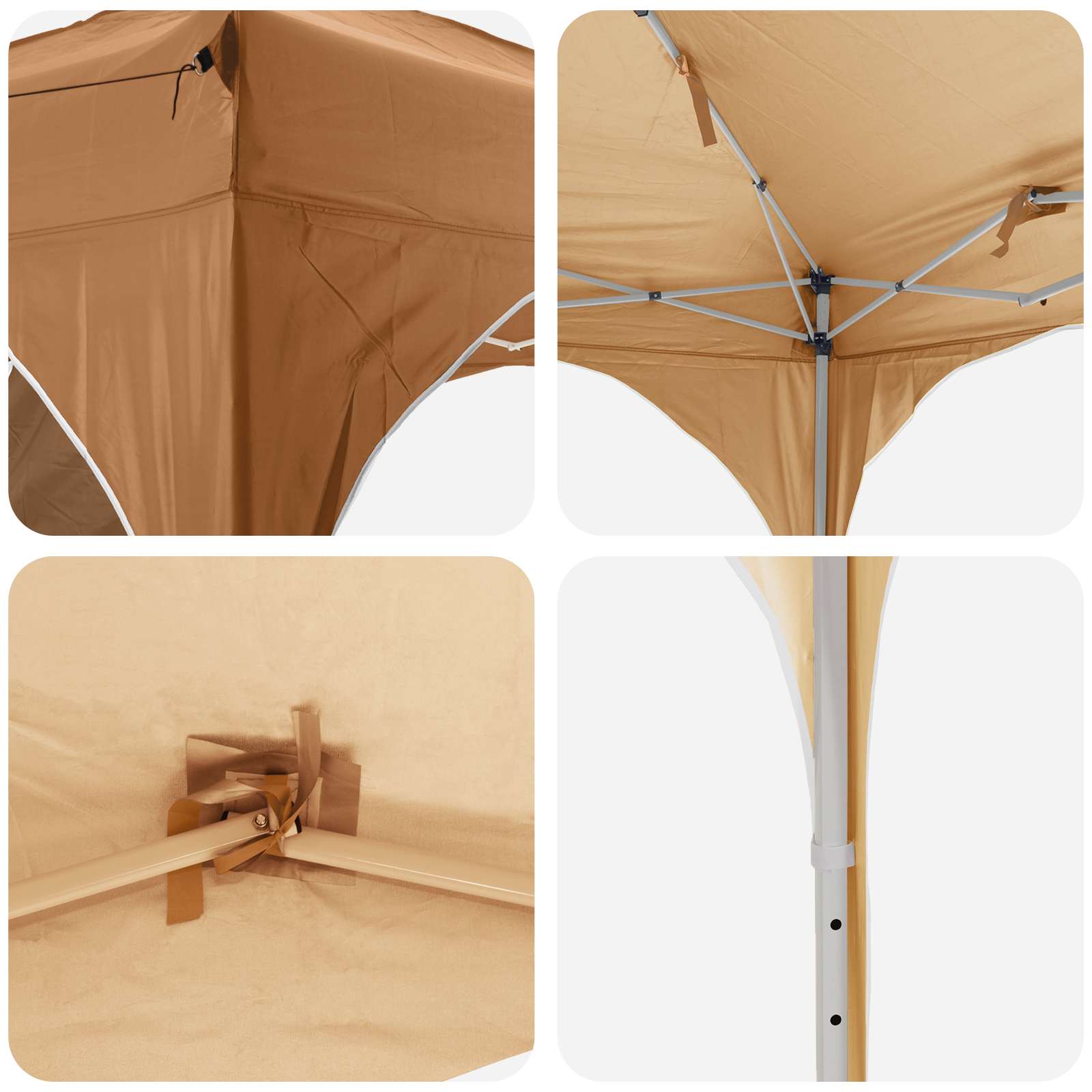 vidaXL Namiot imprezowy rozkładany 192 x 192 x 245 cm Beżowy