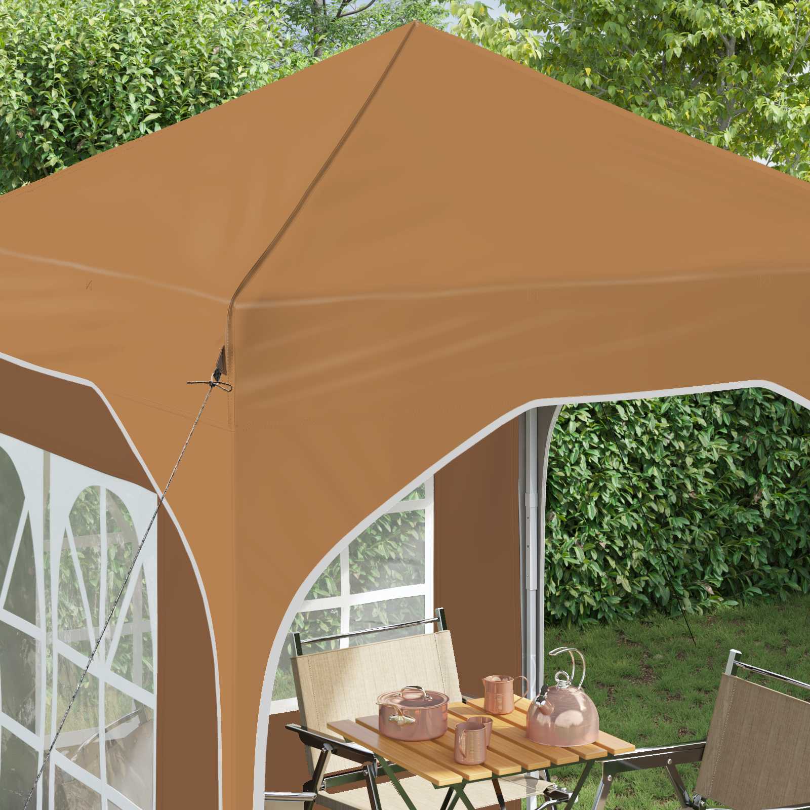 vidaXL Namiot imprezowy rozkładany 192 x 192 x 245 cm Beżowy