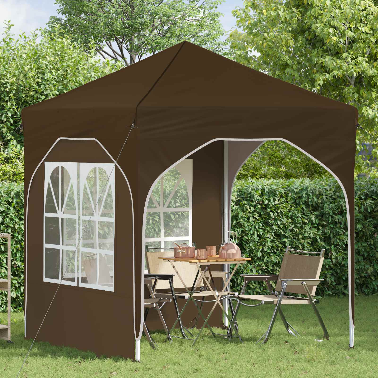 vidaXL Namiot imprezowy rozkładany 192 x 192 x 245 cm Ciemnoszary