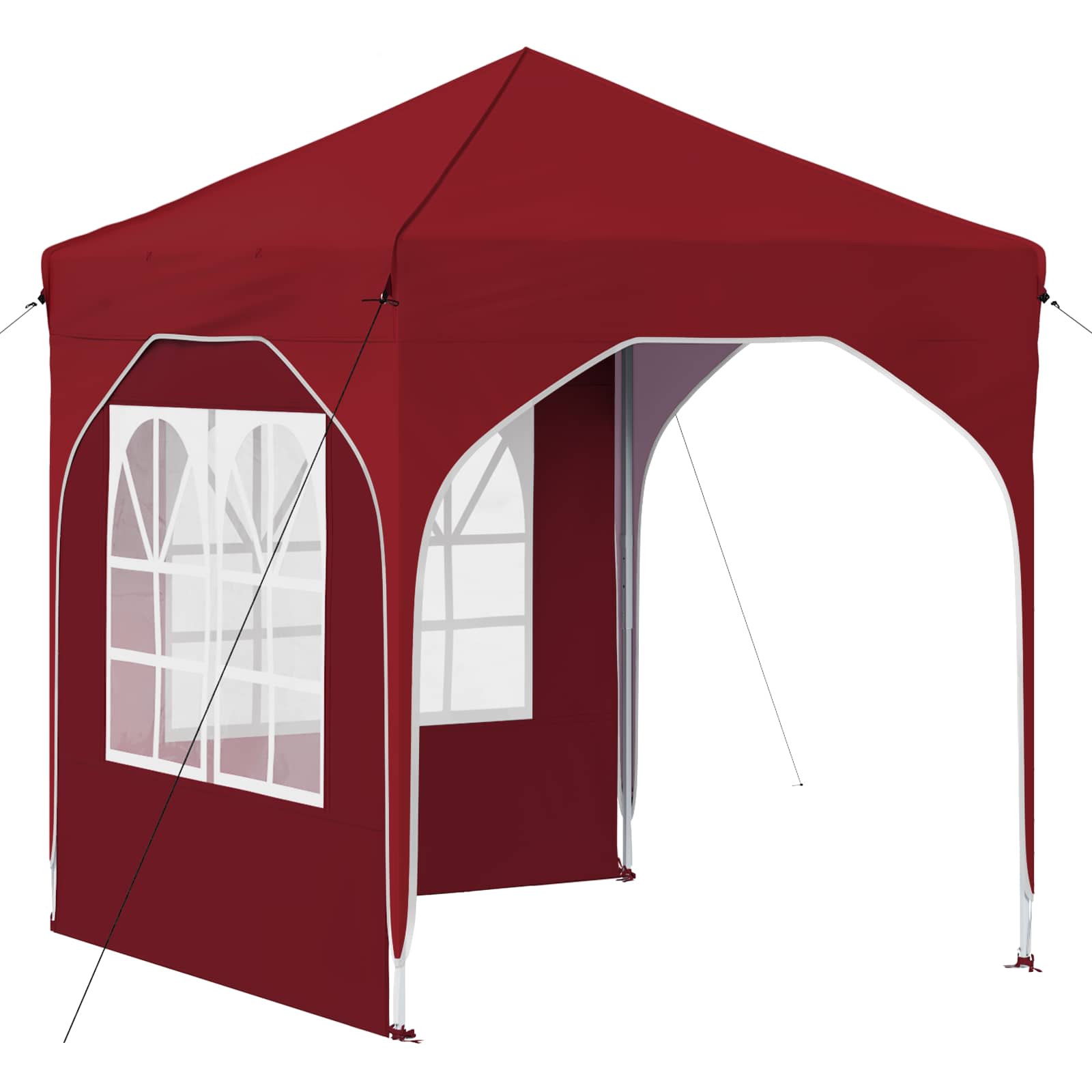 vidaXL Namiot imprezowy rozkładany 192 x 192 x 245 cm bordowy