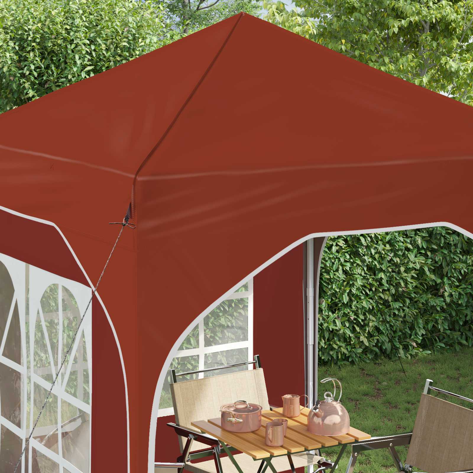 vidaXL Namiot imprezowy rozkładany 192 x 192 x 245 cm terakota