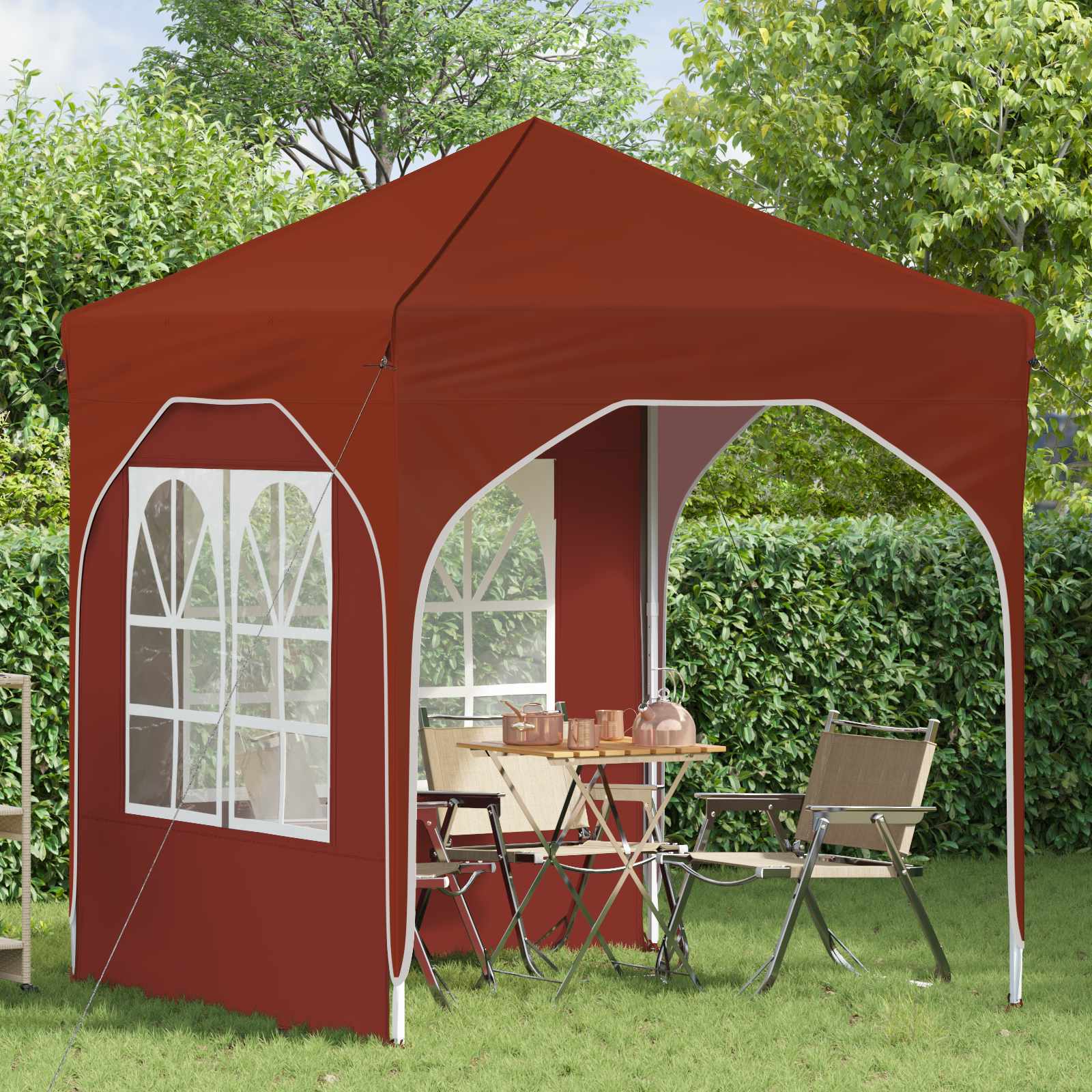 vidaXL Namiot imprezowy rozkładany 192 x 192 x 245 cm terakota
