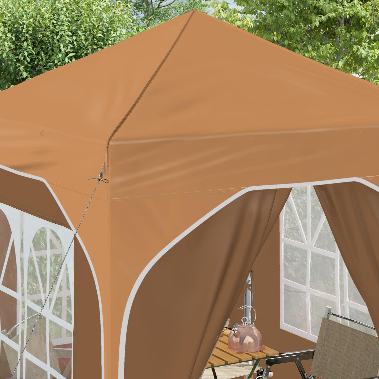 vidaXL Namiot imprezowy rozkładany 192 x 192 x 245 cm Beżowy