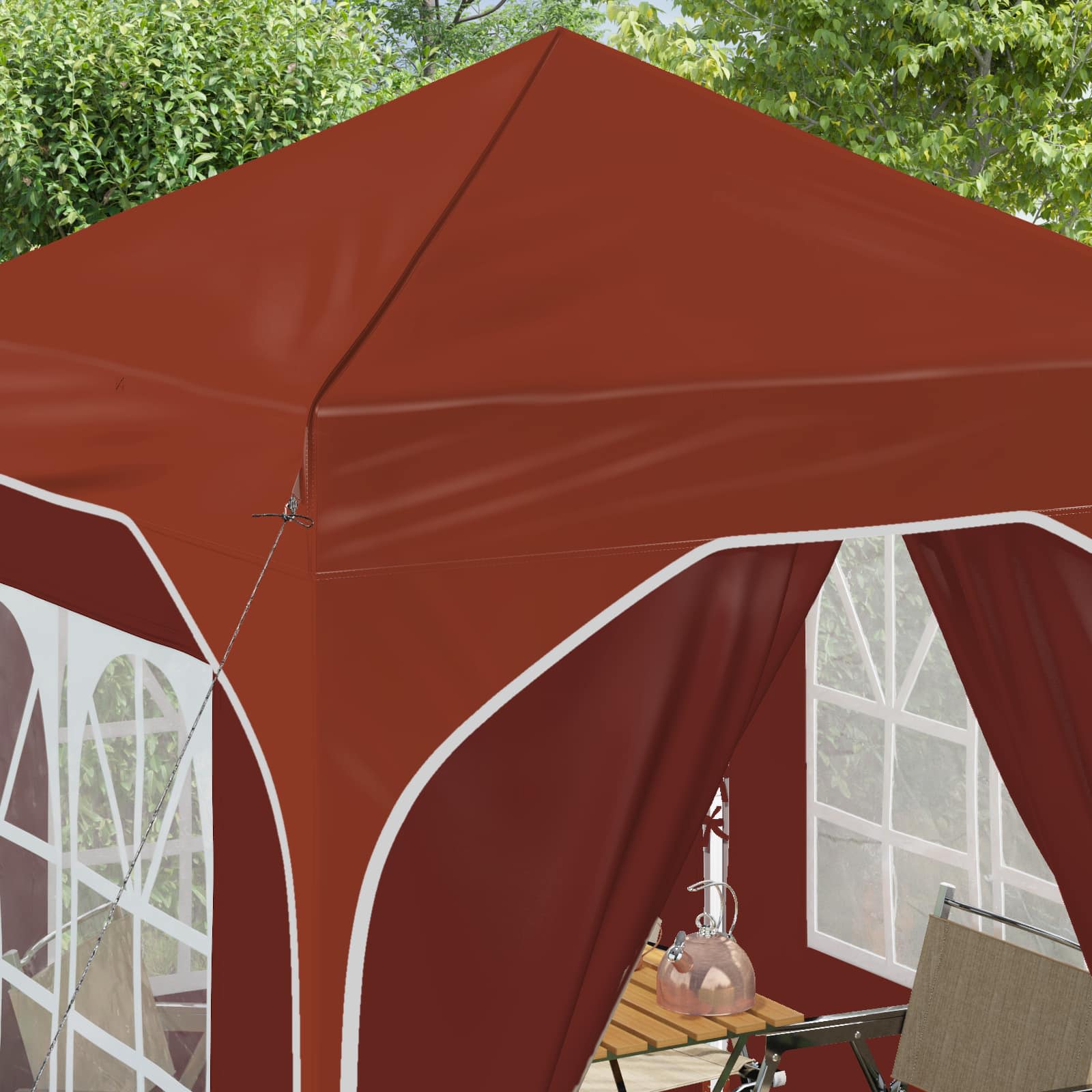 vidaXL Namiot imprezowy rozkładany 192 x 192 x 245 cm terakota