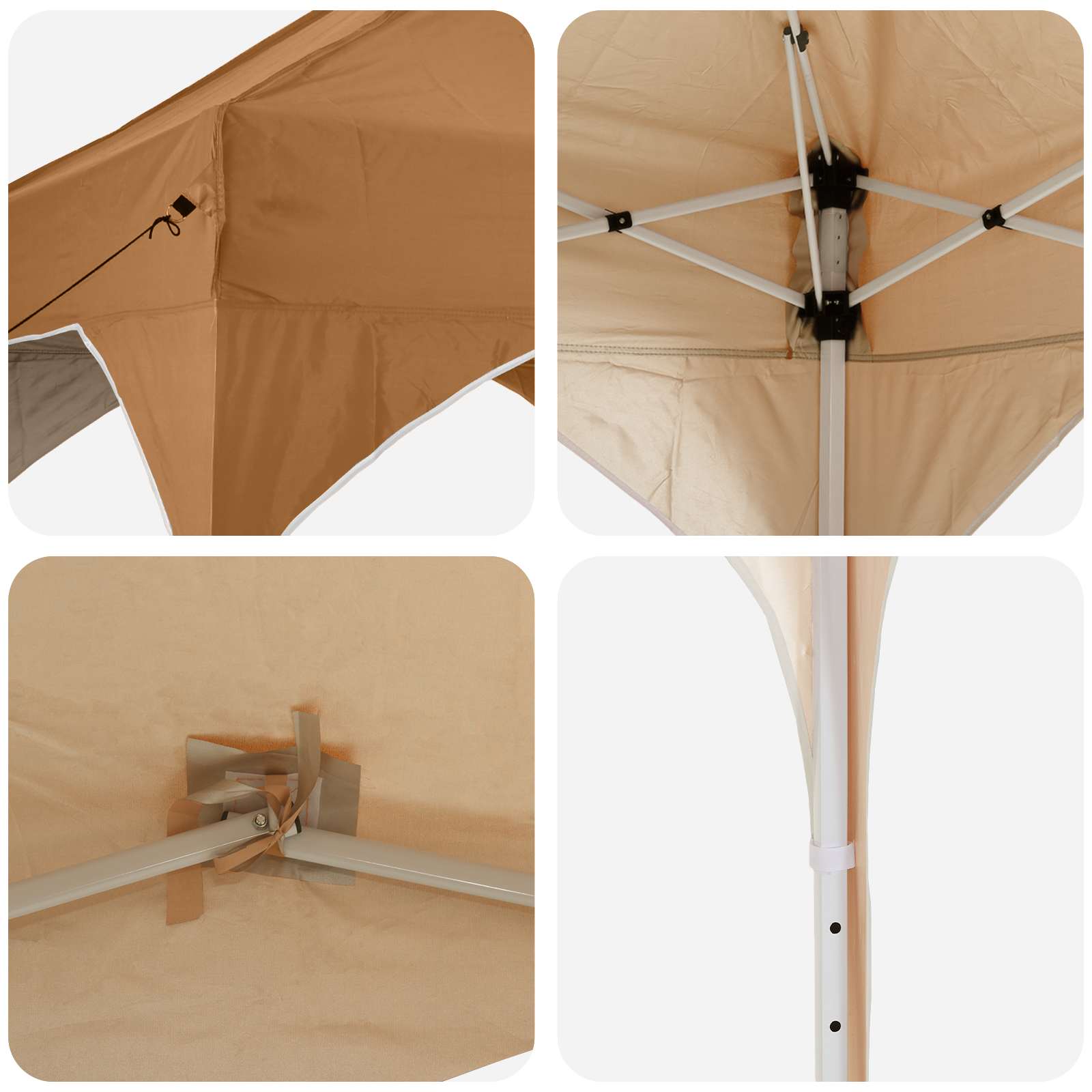 vidaXL Namiot imprezowy rozkładany 290 x 290 x 245 cm Beżowy